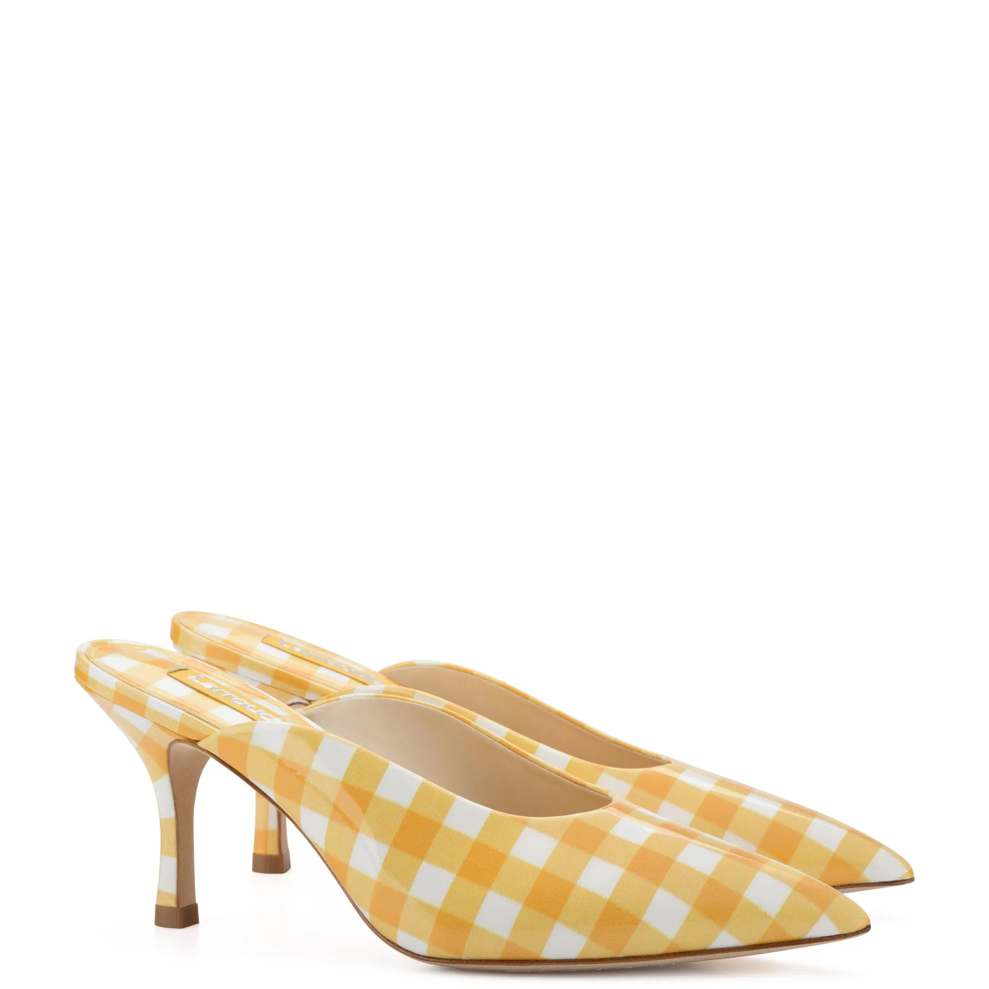 Lady Pump In Sun Plaid Patent Leather,Women Heel