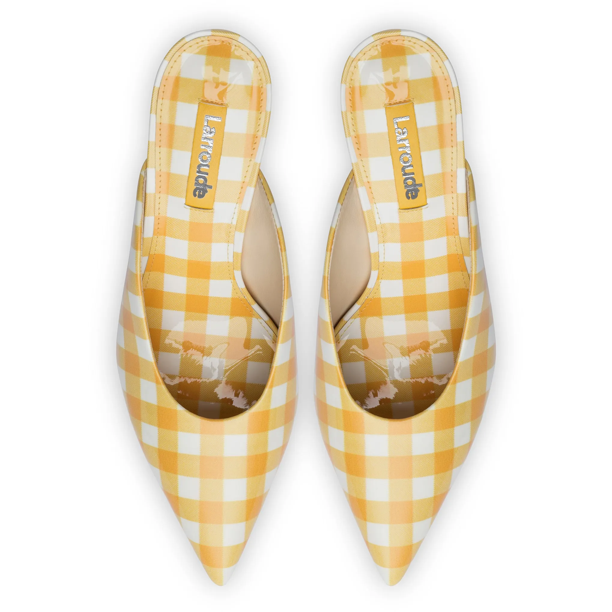Lady Pump In Sun Plaid Patent Leather,Women Heel