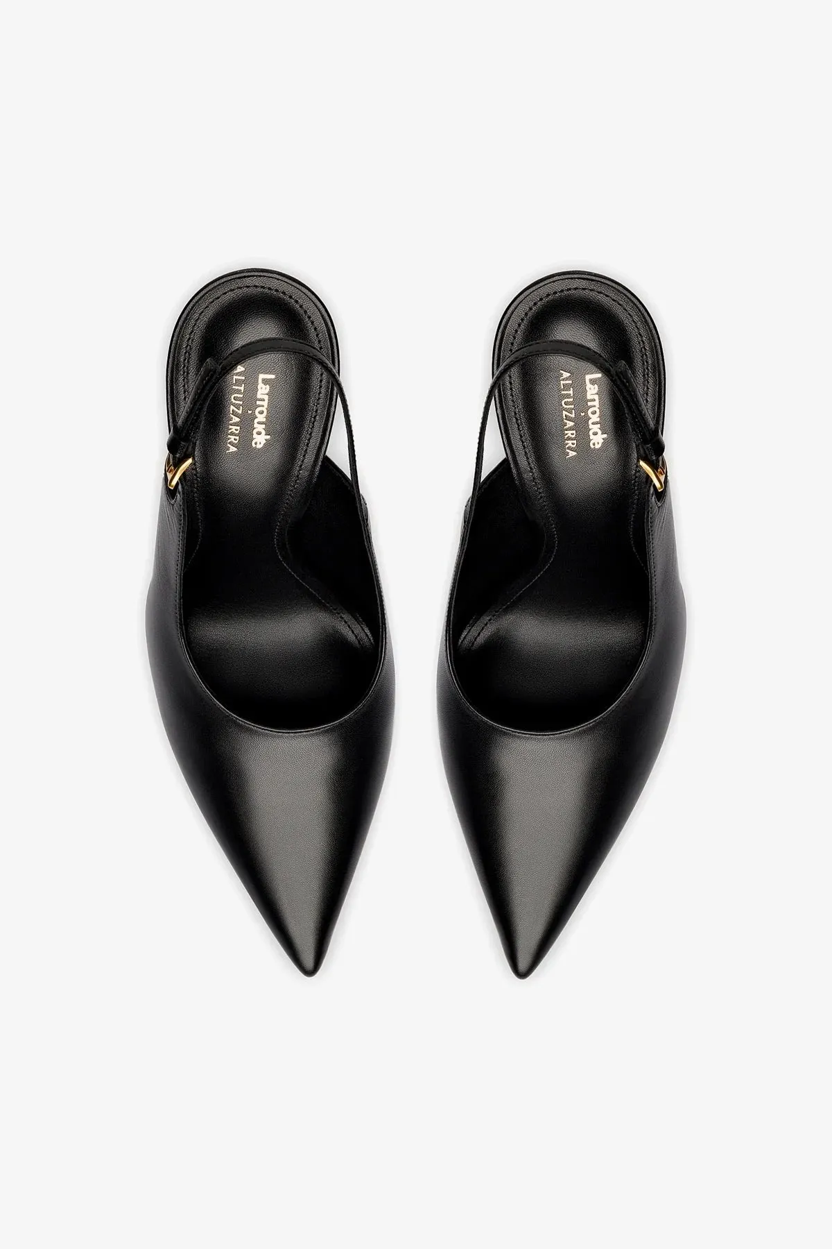 Larroud?? x Altuzarra Pump In Black Leather,Women Heel