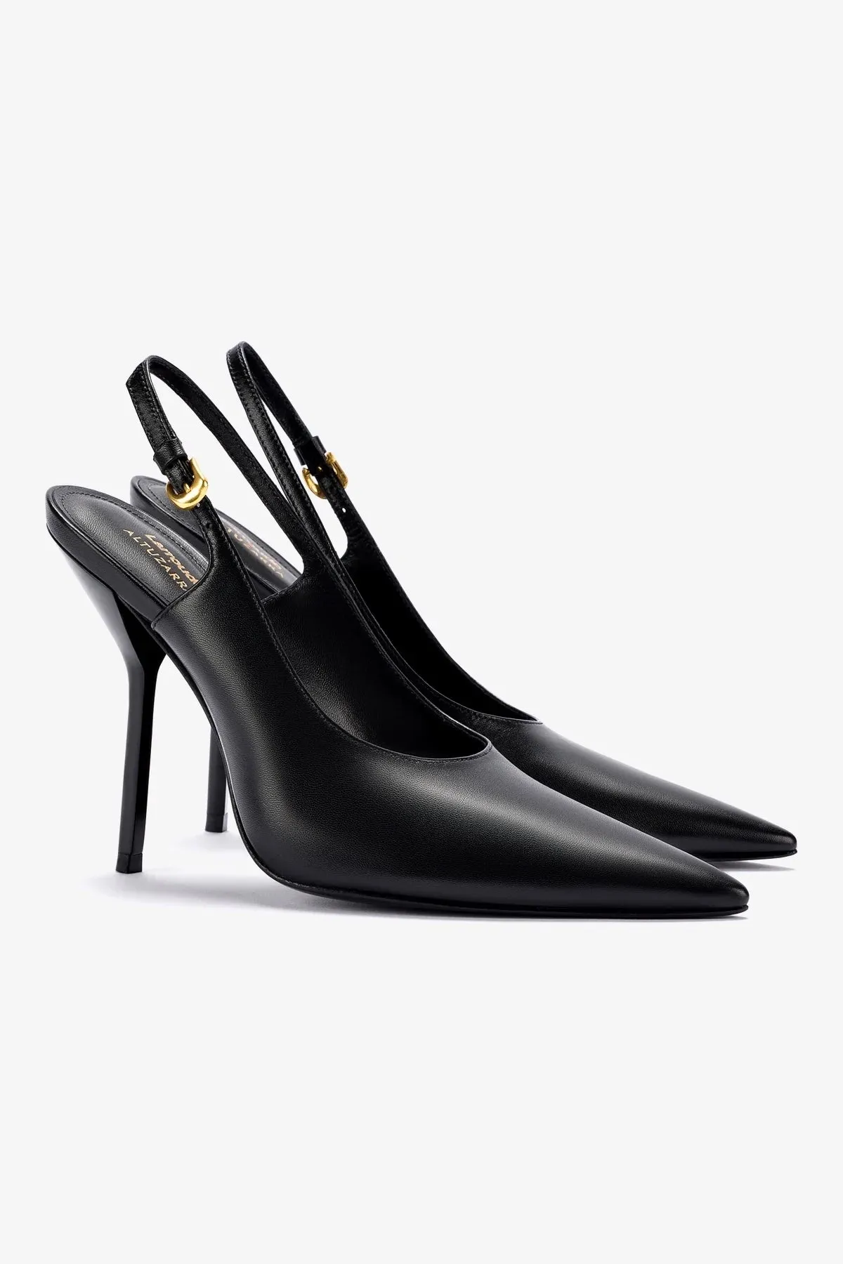 Larroud?? x Altuzarra Pump In Black Leather,Women Heel