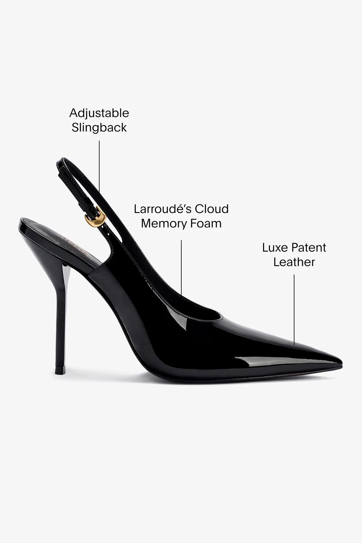 Larroud?? x Altuzarra Pump In Black Patent Leather,Women Heel