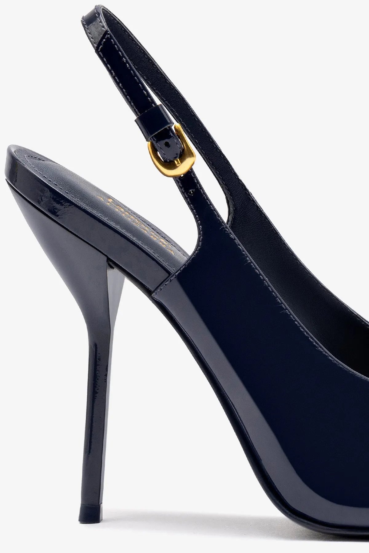 Larroud?? x Altuzarra Pump In Navy Patent Leather,Women Heel