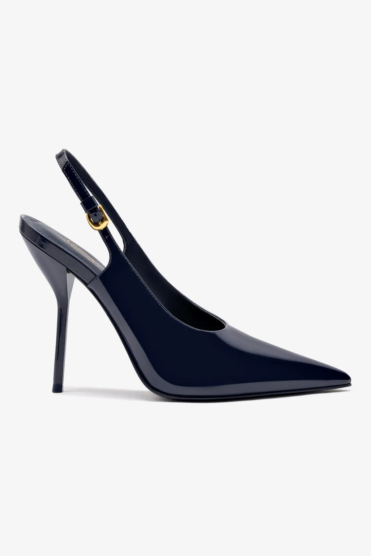 Larroud?? x Altuzarra Pump In Navy Patent Leather,Women Heel