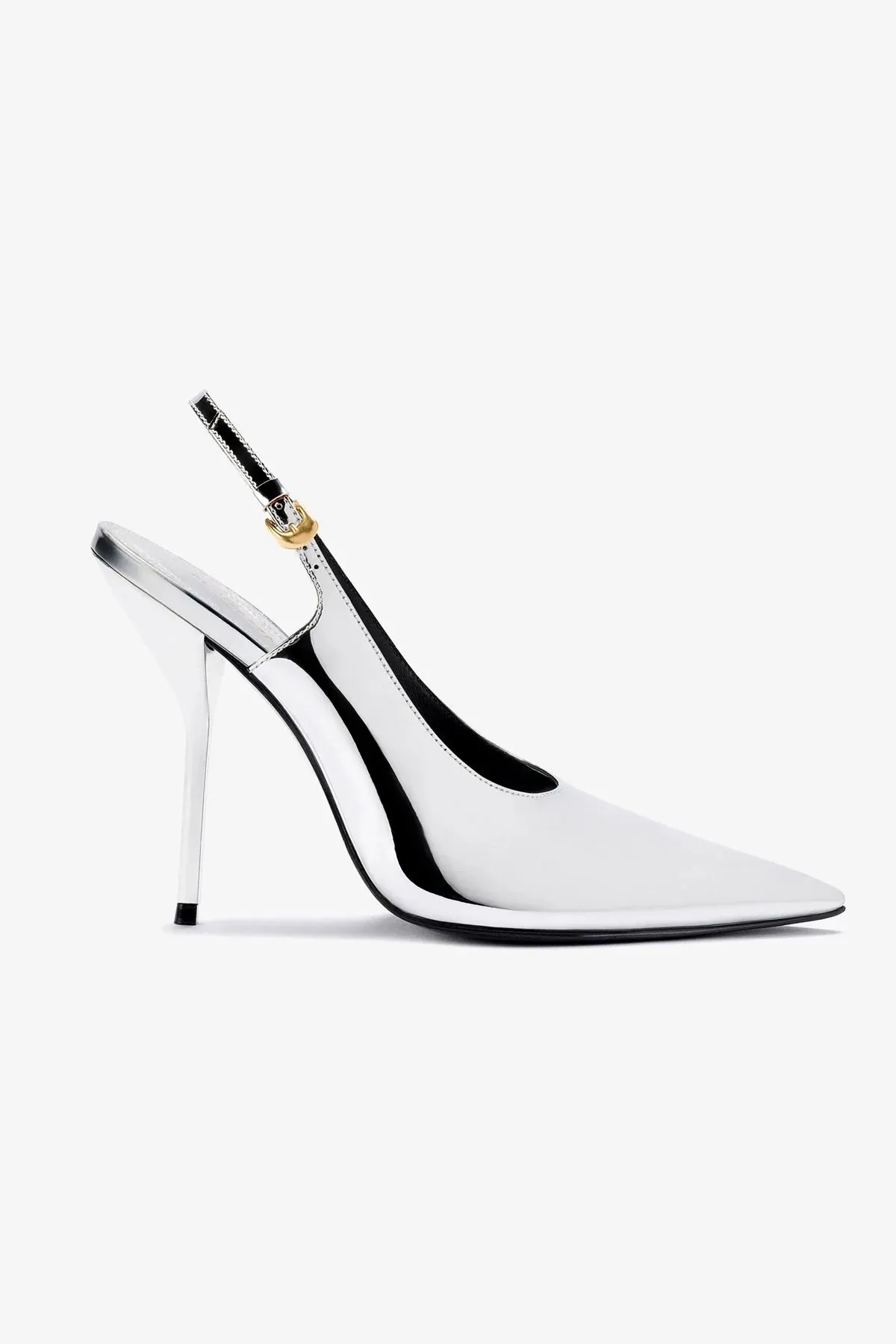 Larroud?? x Altuzarra Pump In Silver Specchio,Women Heel