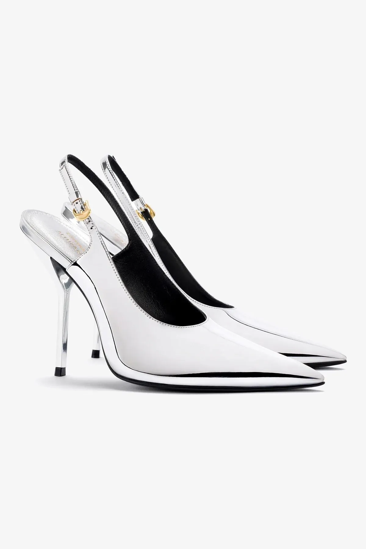 Larroud?? x Altuzarra Pump In Silver Specchio,Women Heel