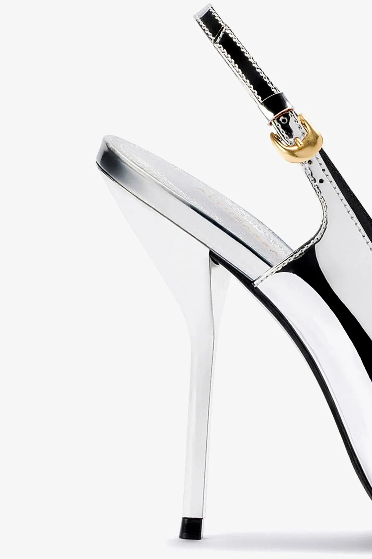 Larroud?? x Altuzarra Pump In Silver Specchio,Women Heel
