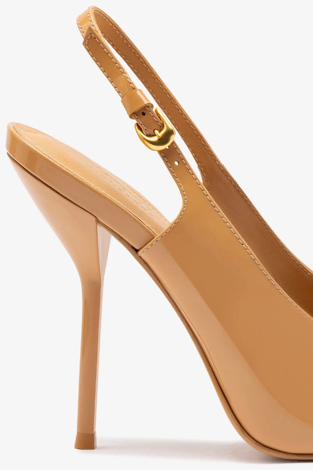 Larroud?? x Altuzarra Pump In Tan Patent Leather,Women Heel