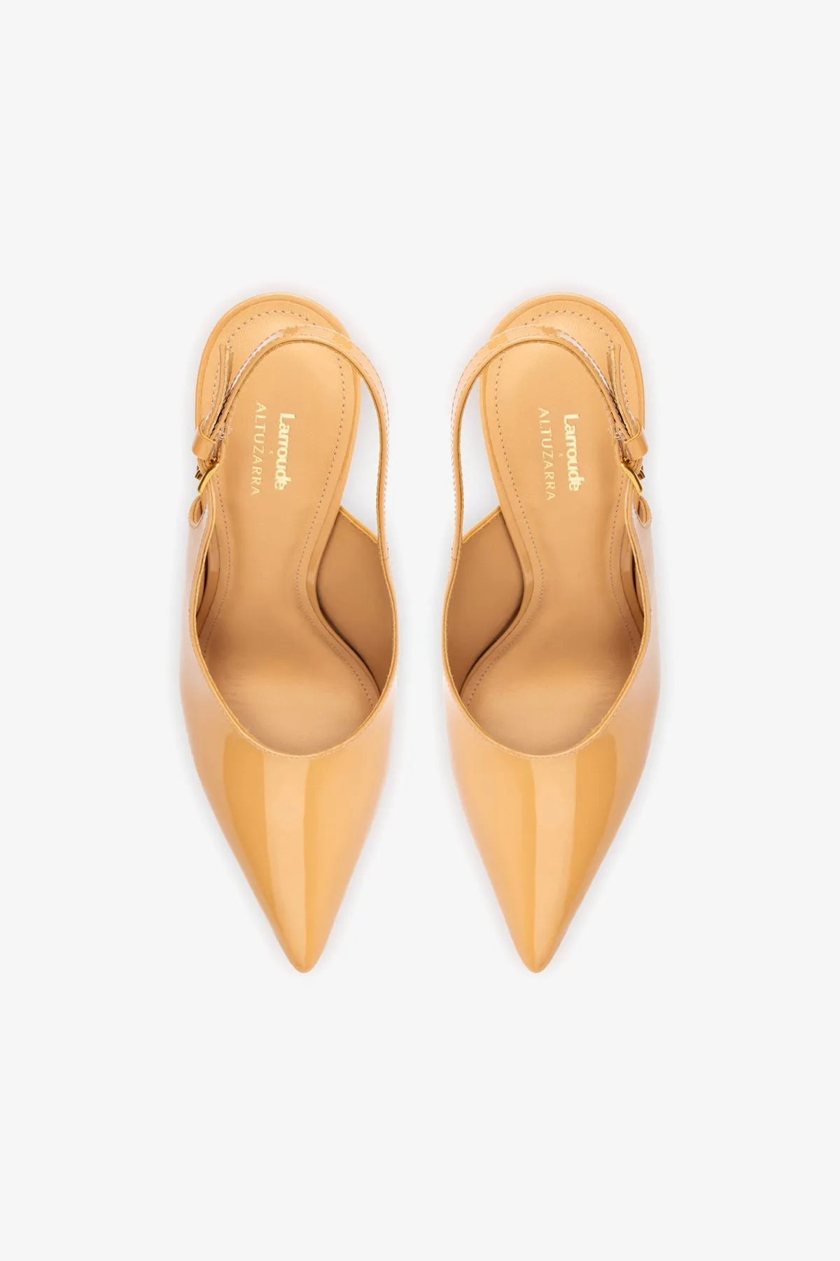 Larroud?? x Altuzarra Pump In Tan Patent Leather,Women Heel