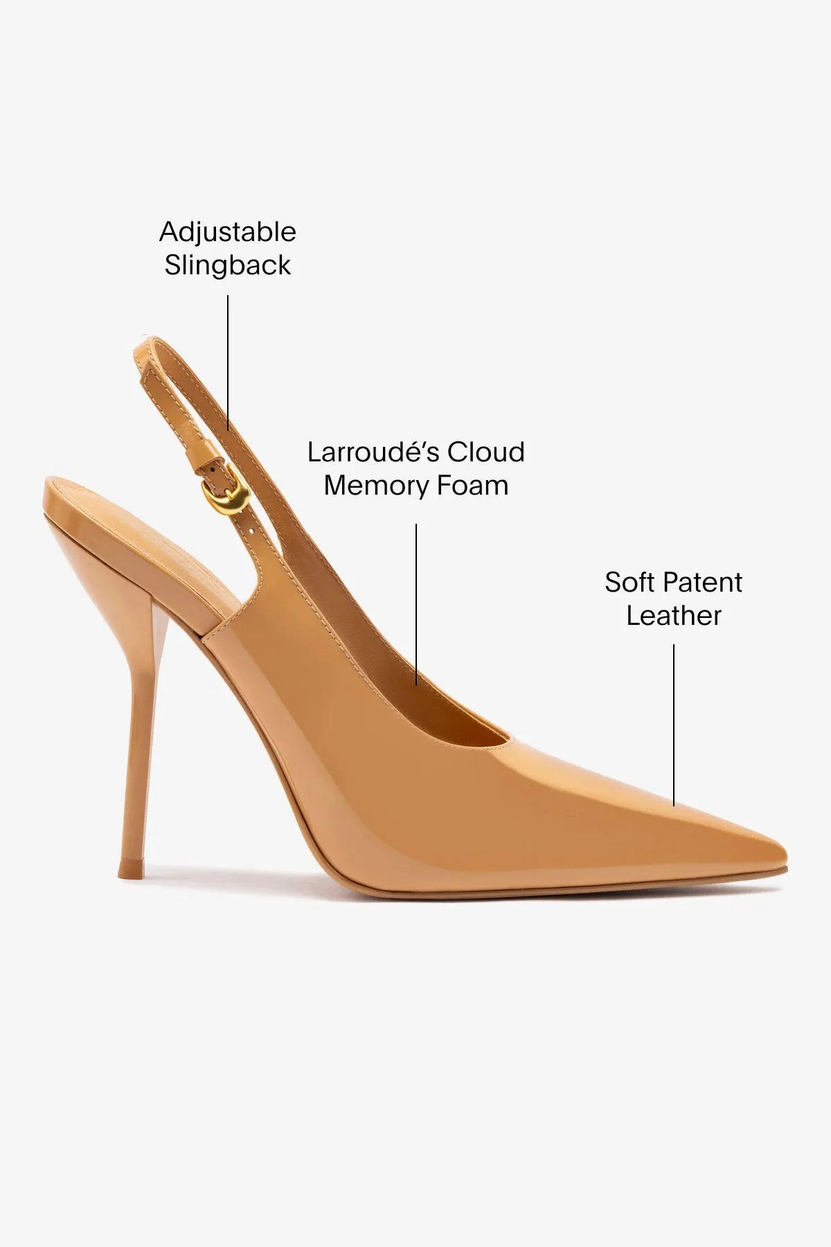 Larroud?? x Altuzarra Pump In Tan Patent Leather,Women Heel