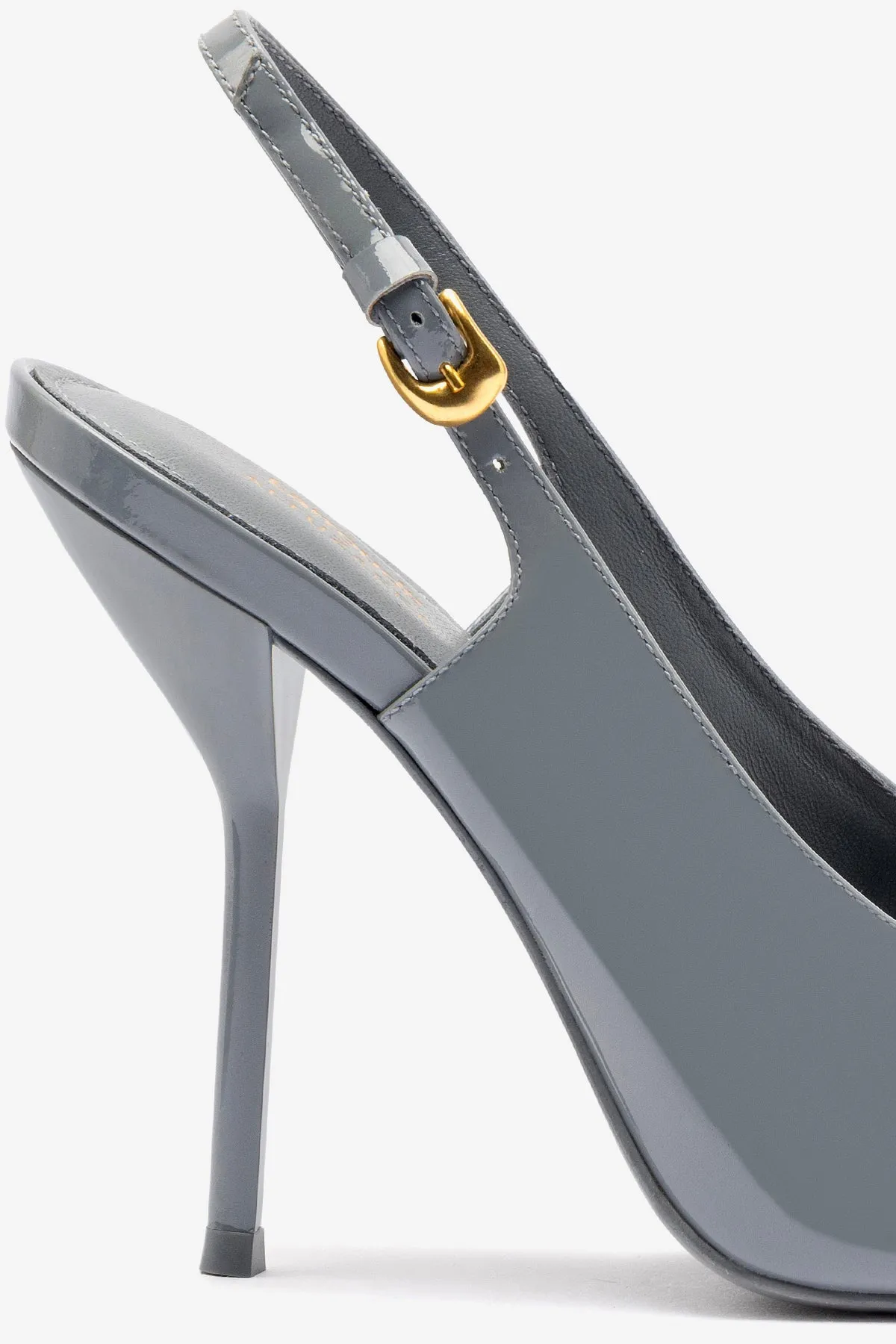 Larroud?? x Altuzarra Pump In Titanium Patent Leather,Women Heel