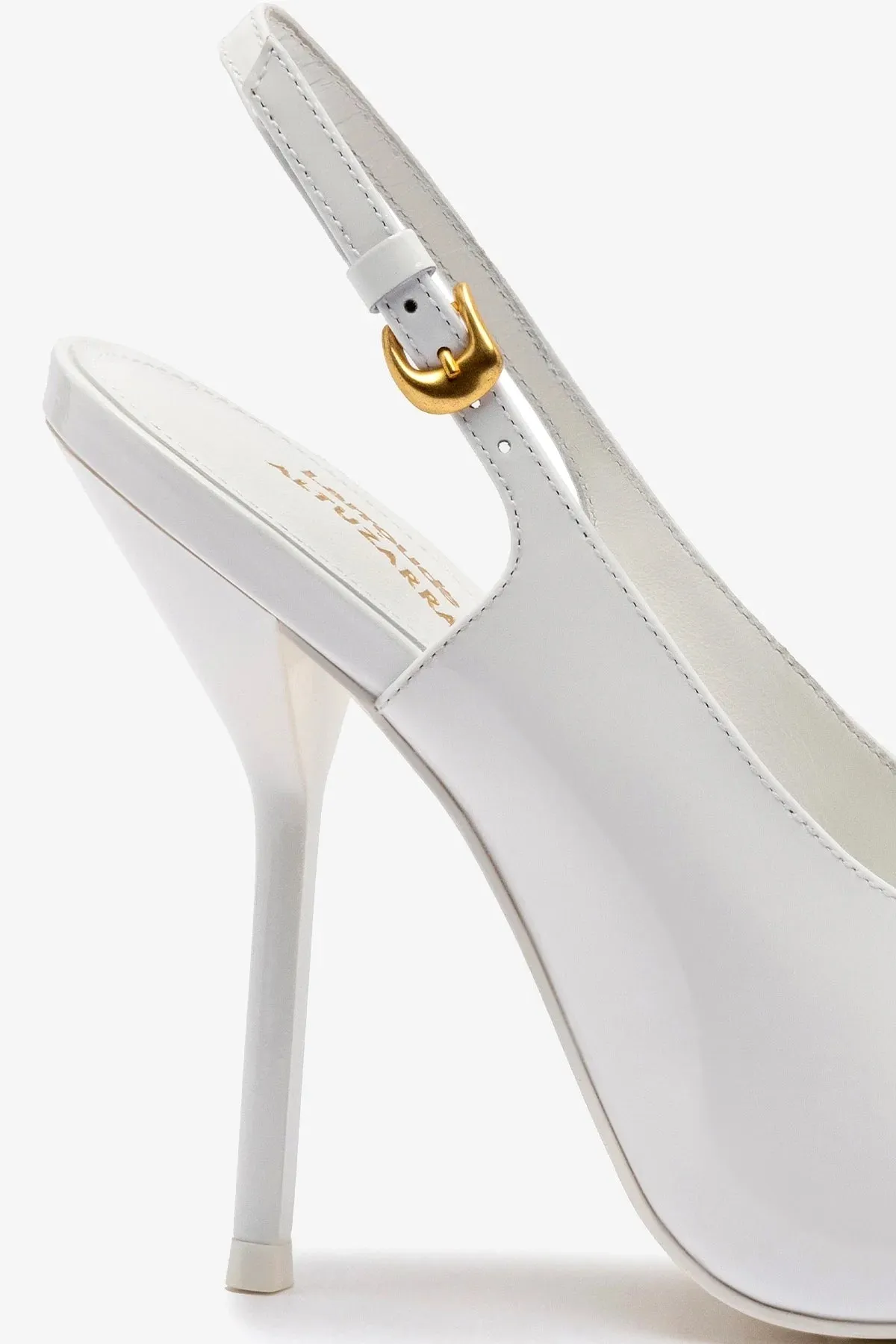 Larroud?? x Altuzarra Pump In White Patent Leather,Women Heel