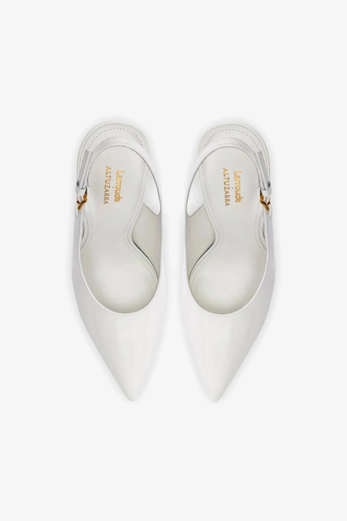 Larroud?? x Altuzarra Pump In White Patent Leather,Women Heel
