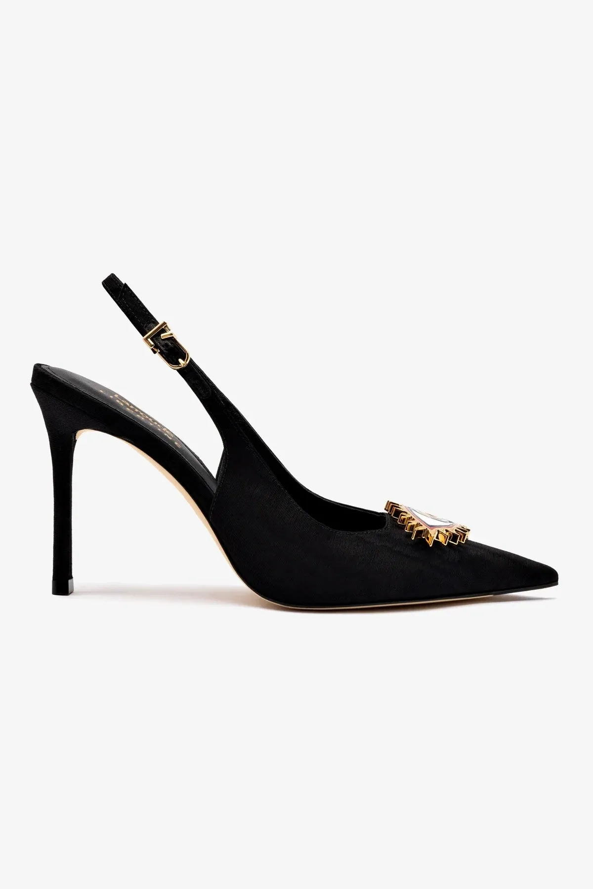 Larroud?? x Libertine Eye Pump Hi In Black Fabric,Women Heel