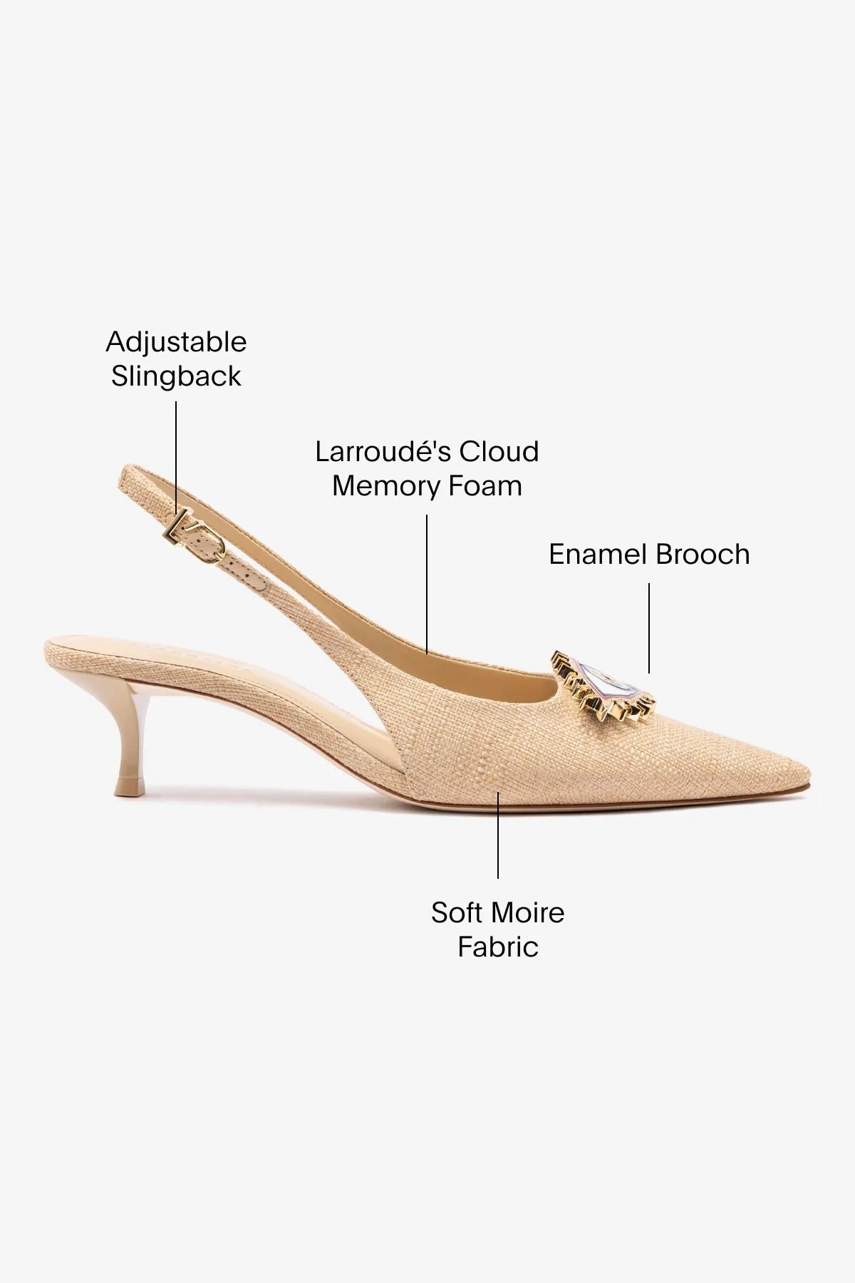 Larroud?? x Libertine Eye Pump Lo In Beige Raffia,Women Heel