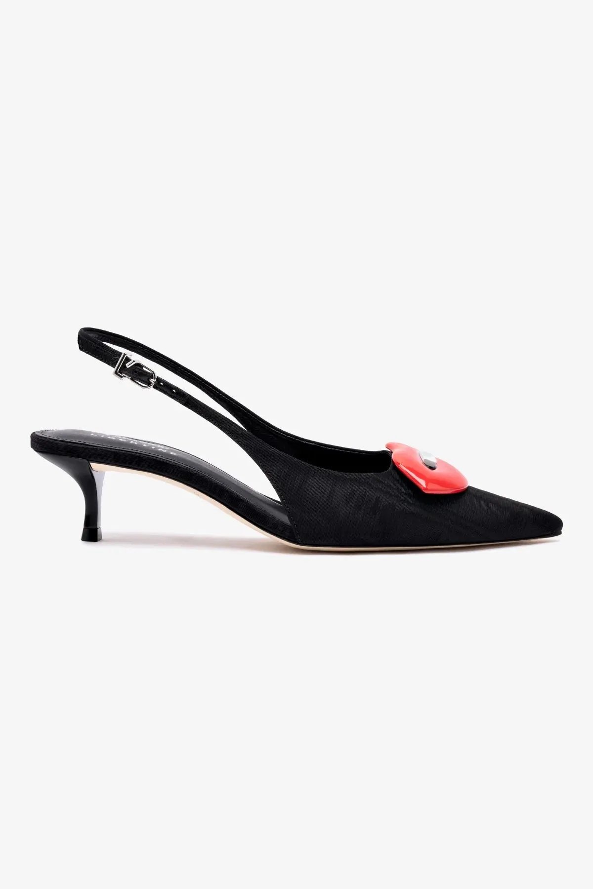 Larroud?? x Libertine Lips Pump Lo In Black Fabric,Women Heel