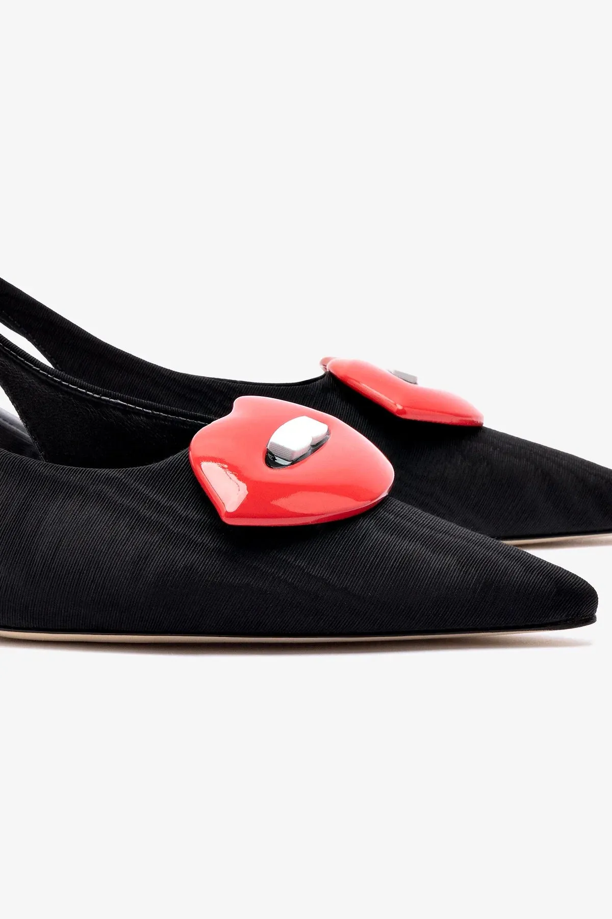 Larroud?? x Libertine Lips Pump Lo In Black Fabric,Women Heel