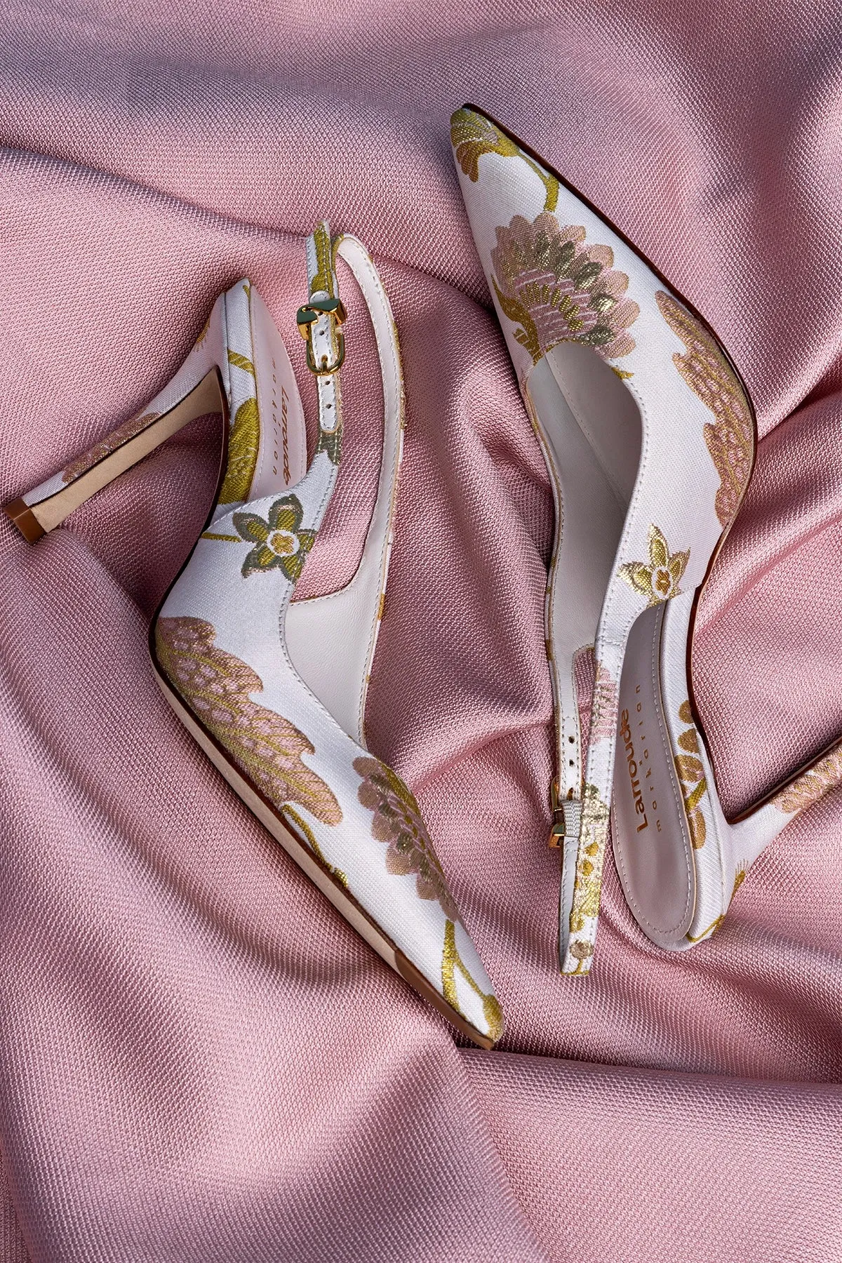 Larroud?? x Markarian Kaitlan Pump In Yvette Floral Brocade,Women Heel