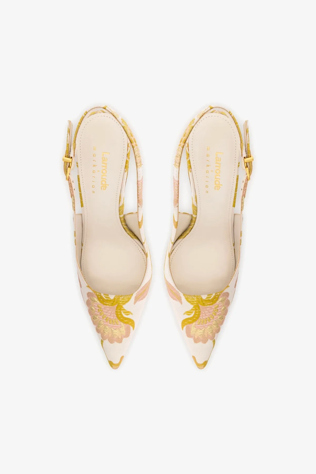 Larroud?? x Markarian Kaitlan Pump In Yvette Floral Brocade,Women Heel