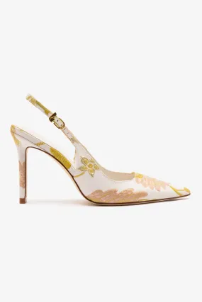 Larroud?? x Markarian Kaitlan Pump In Yvette Floral Brocade,Women Heel