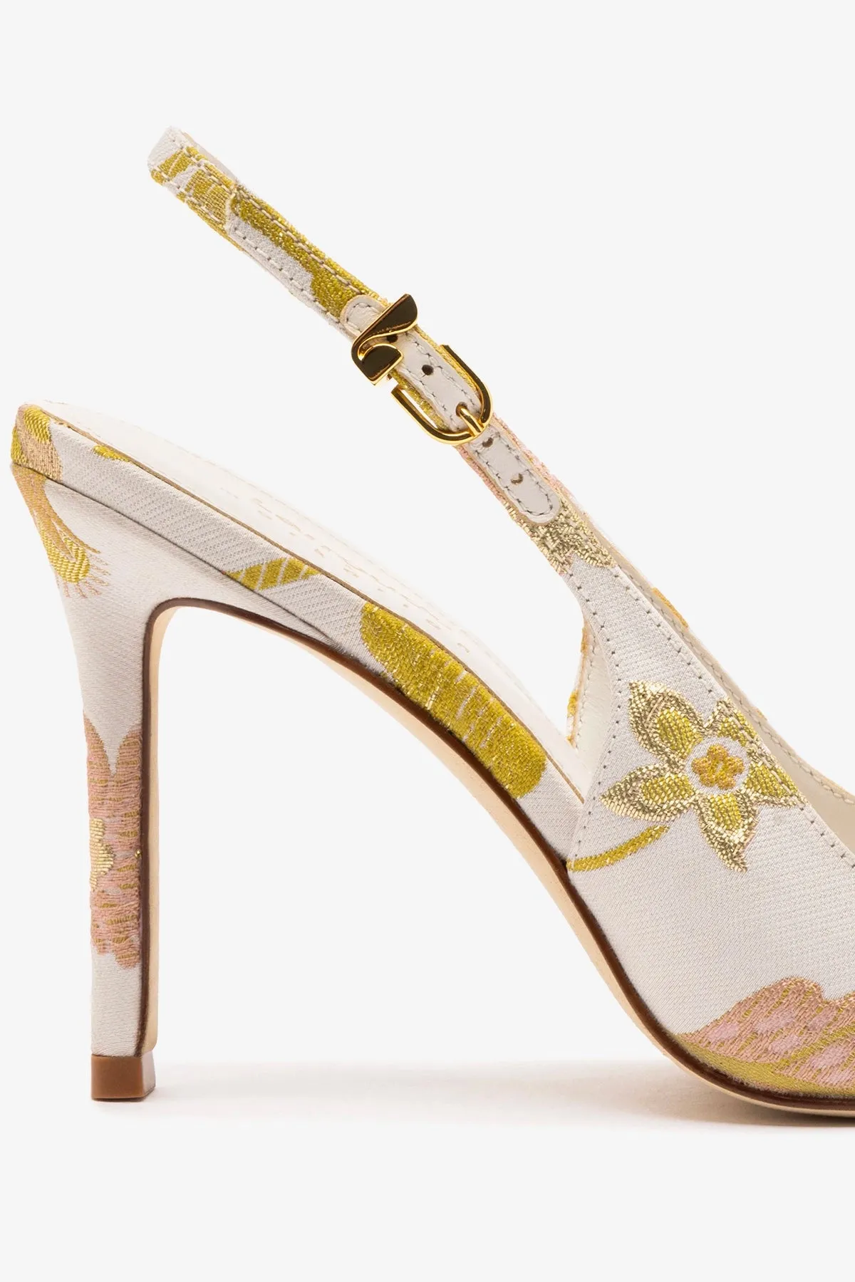 Larroud?? x Markarian Kaitlan Pump In Yvette Floral Brocade,Women Heel