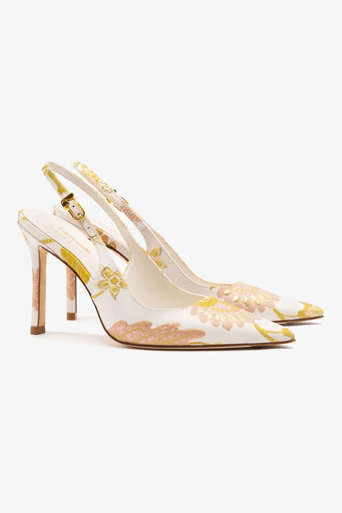 Larroud?? x Markarian Kaitlan Pump In Yvette Floral Brocade,Women Heel