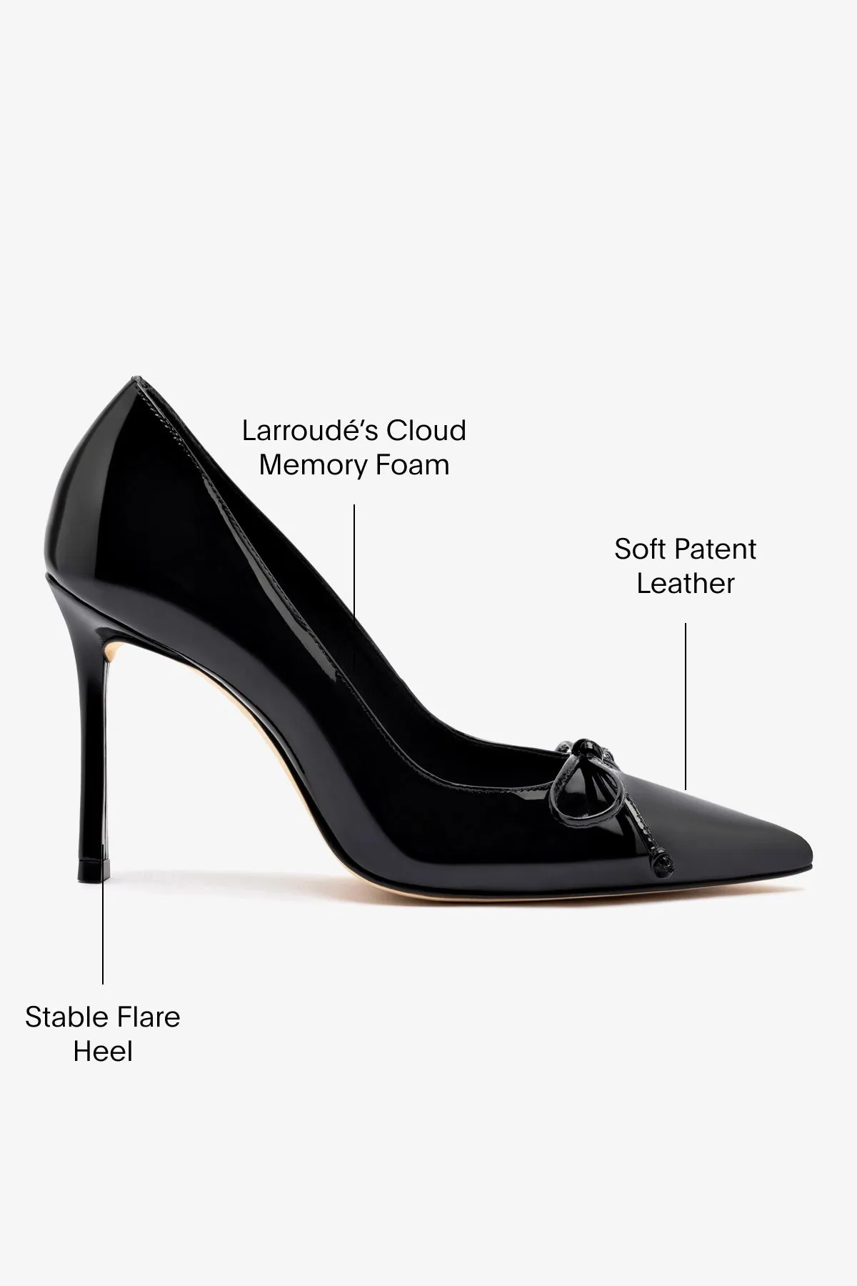 Linda Pump In Black Patent Leather,Women Heel