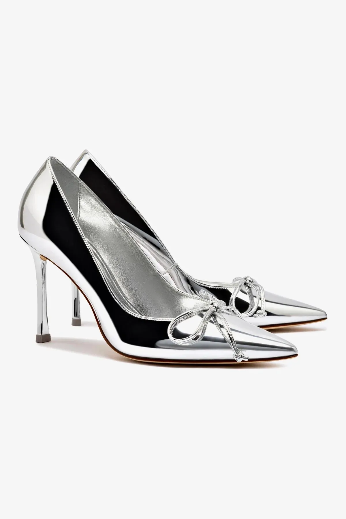 Linda Pump In Silver Specchio,Women Heel
