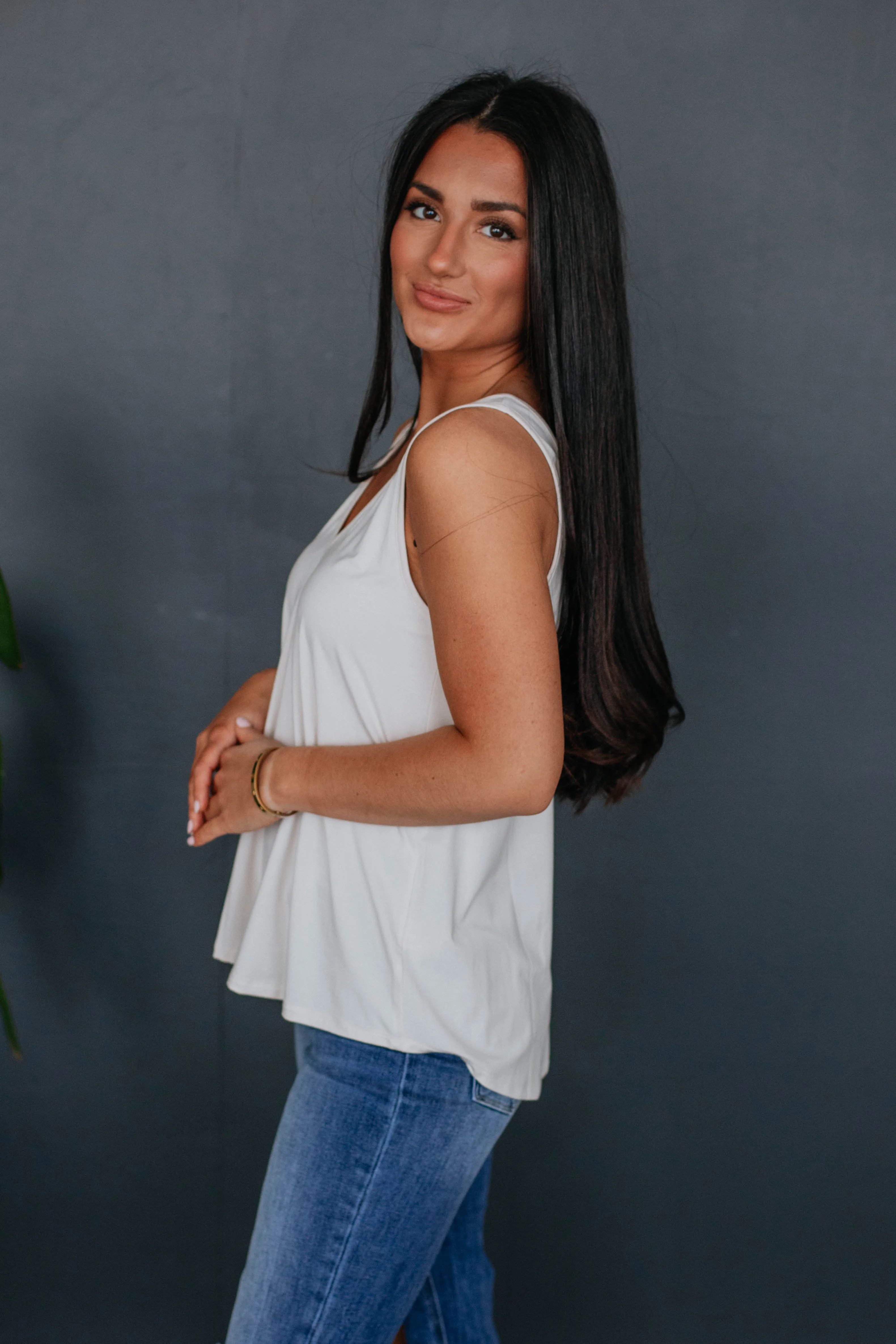Linley Basic Tank - Natural,Women Tank