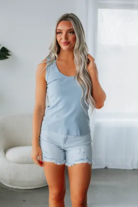 Lita Basic Tank - Powder Blue,Women Tank