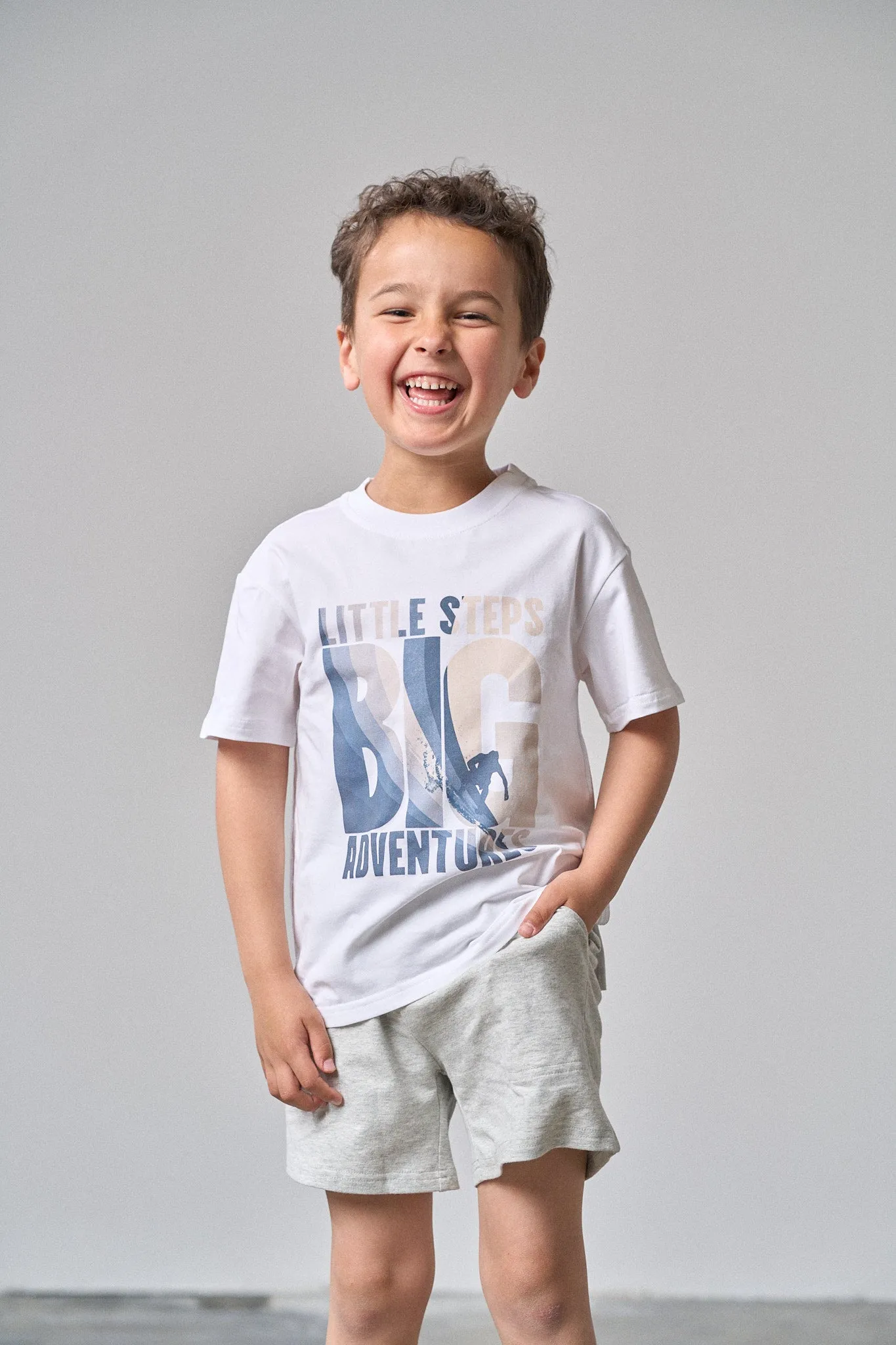 Little Steps, Big Adventures Waves Tee,Kids
