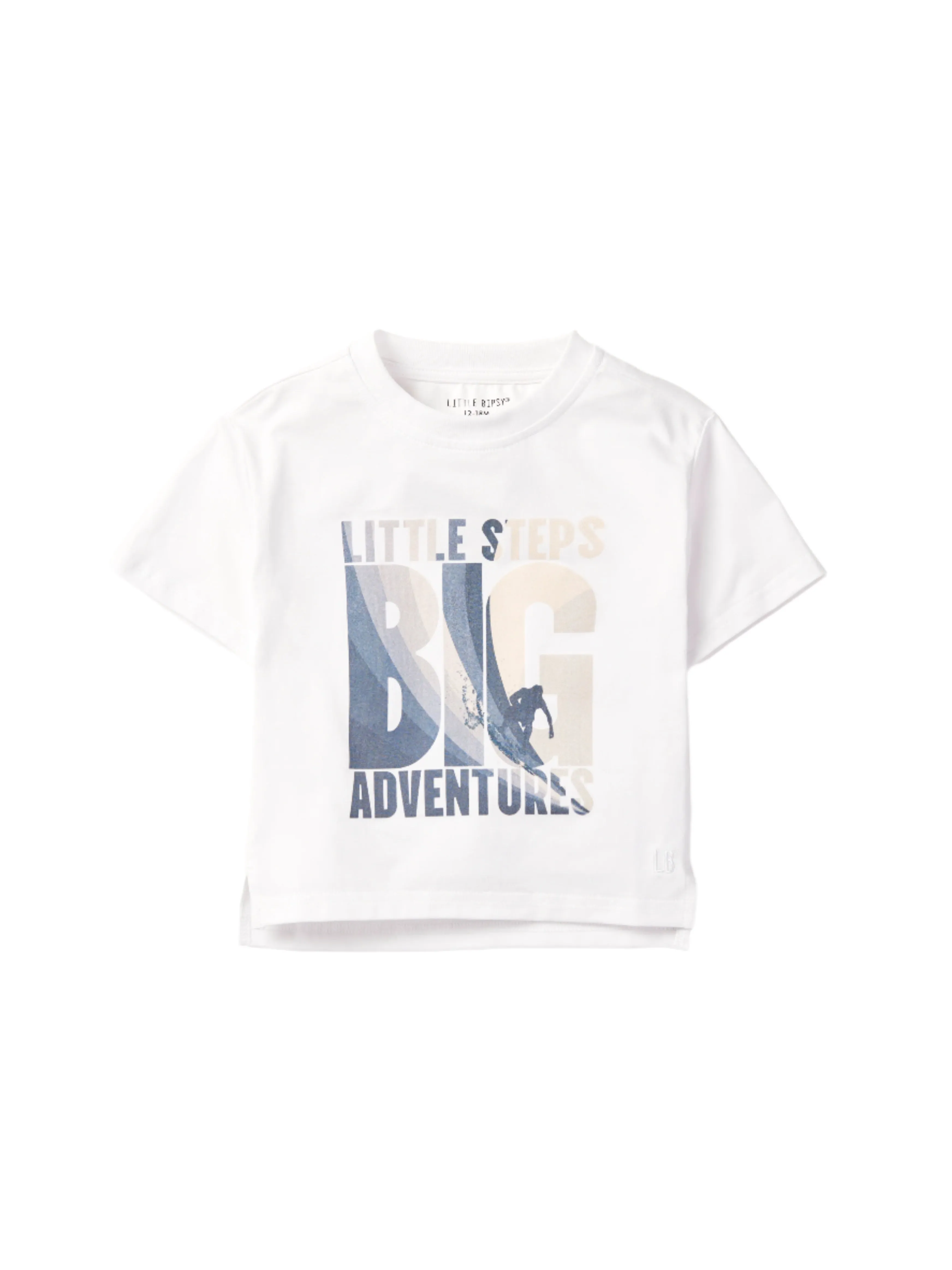 Little Steps, Big Adventures Waves Tee,Kids