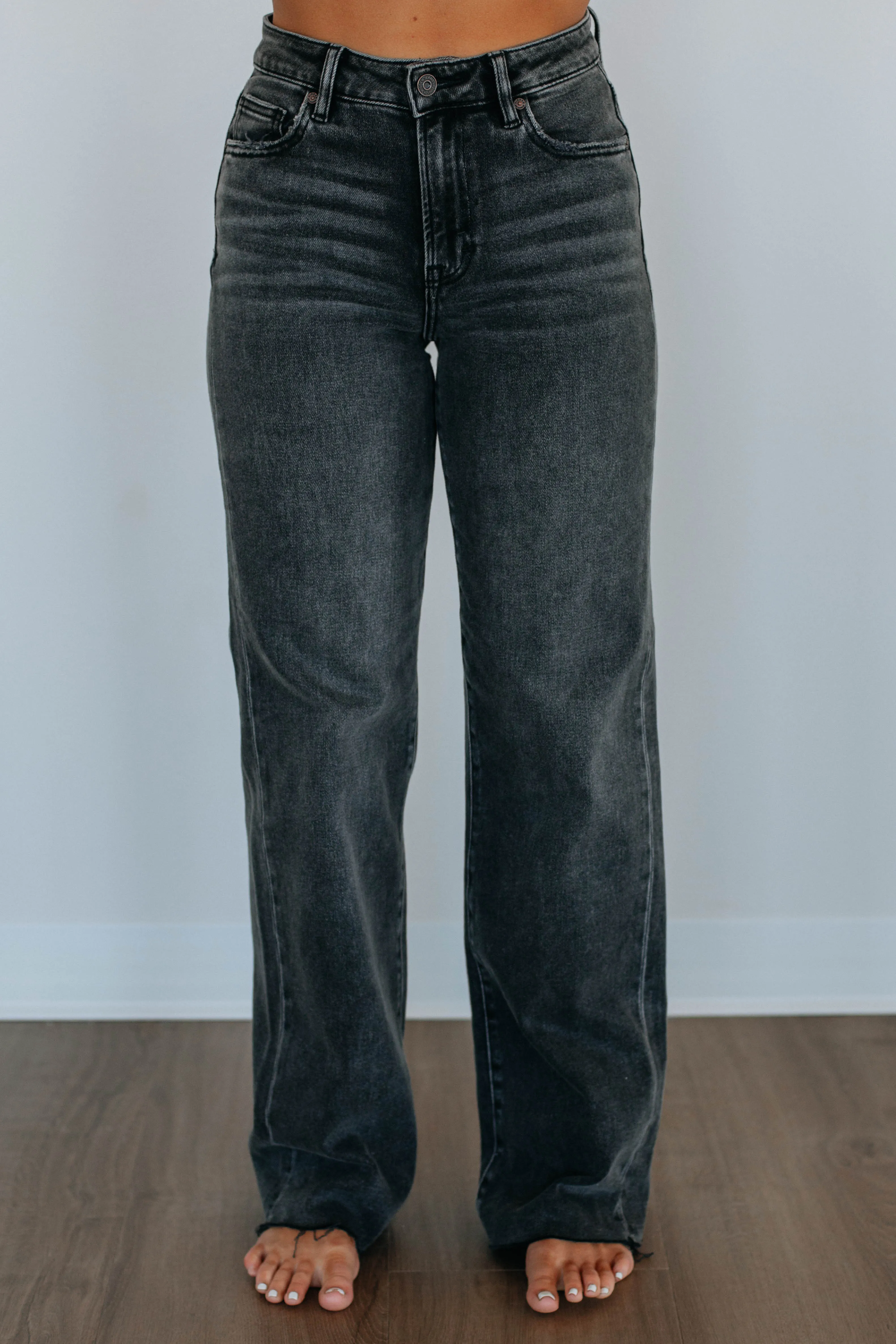 Logan Hidden Jeans - Vintage Black,Jeans Women