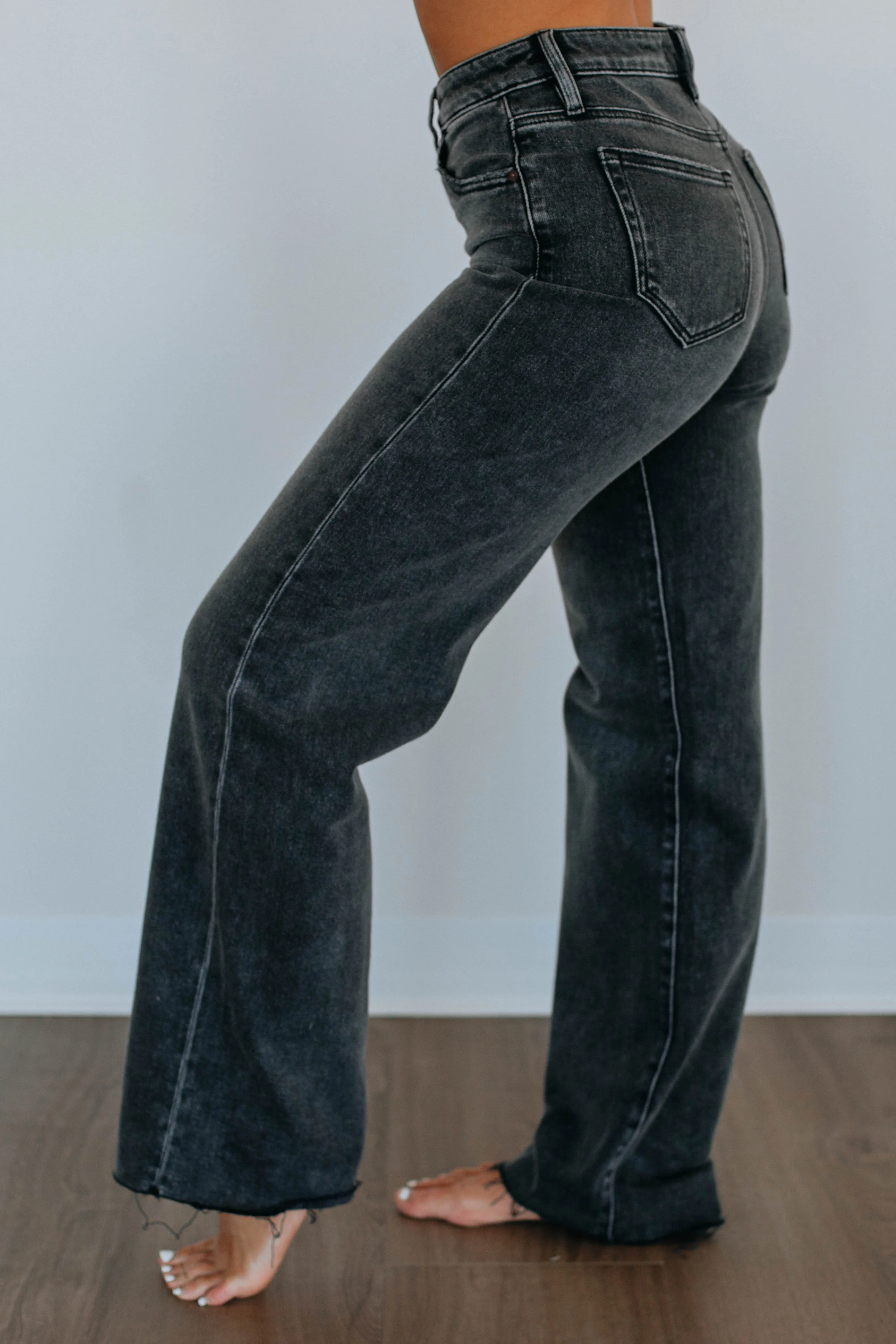 Logan Hidden Jeans - Vintage Black,Jeans Women
