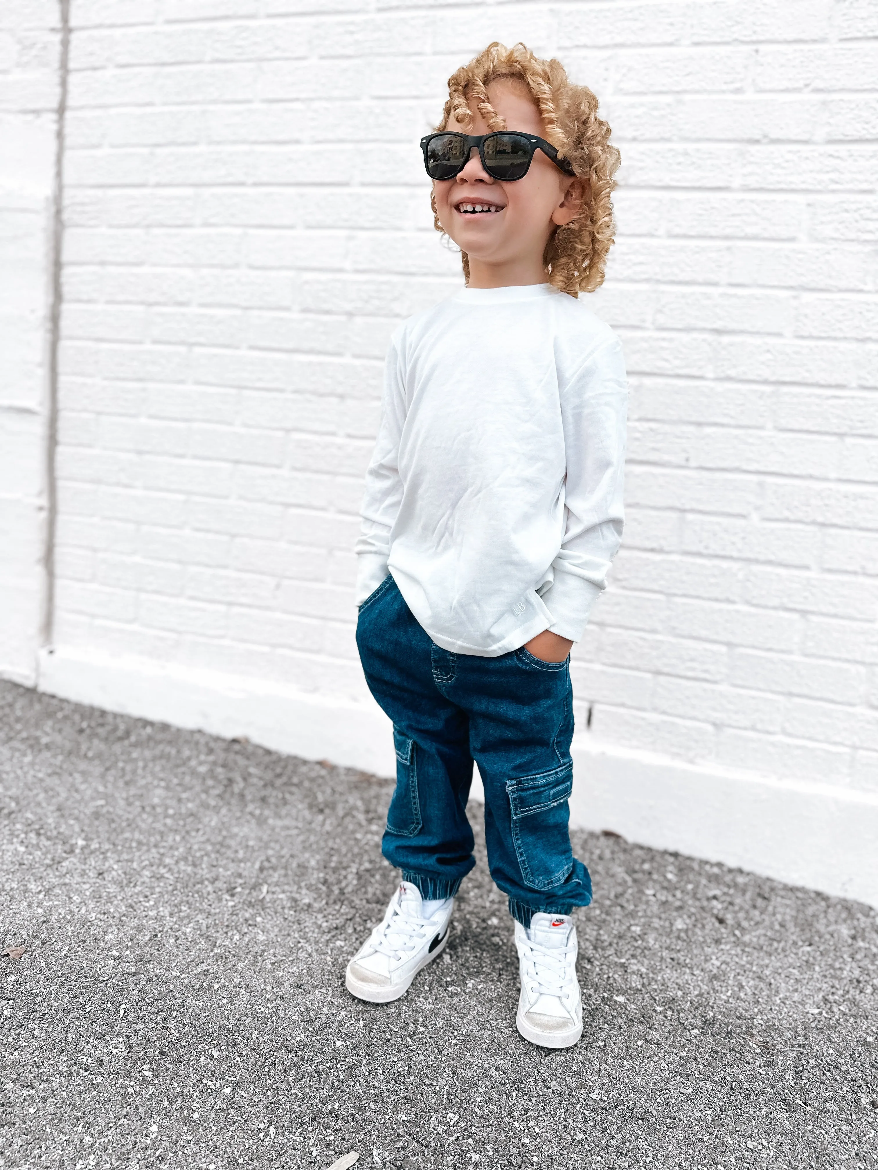 Long Sleeve Elevated Tee 3-Pack - Monochrome,Kids