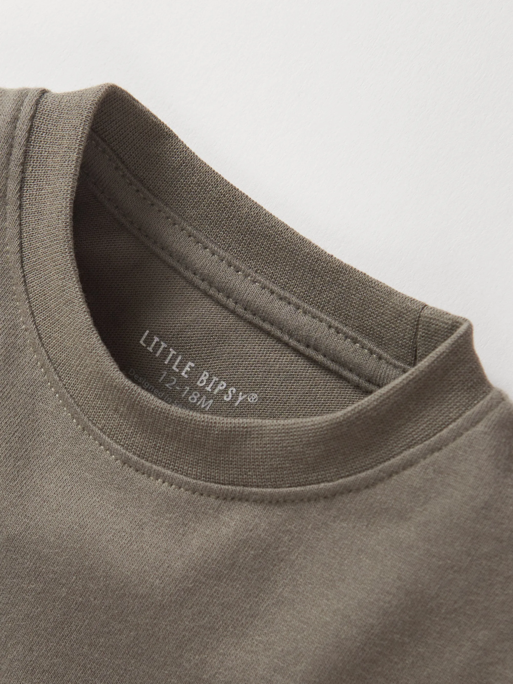 Long Sleeve Elevated Tee - Army Green,Kids