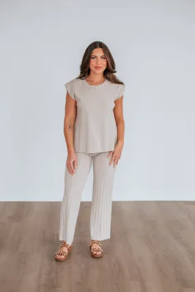 Louella Two-Piece Sweater Set - Sand,Women Sweater