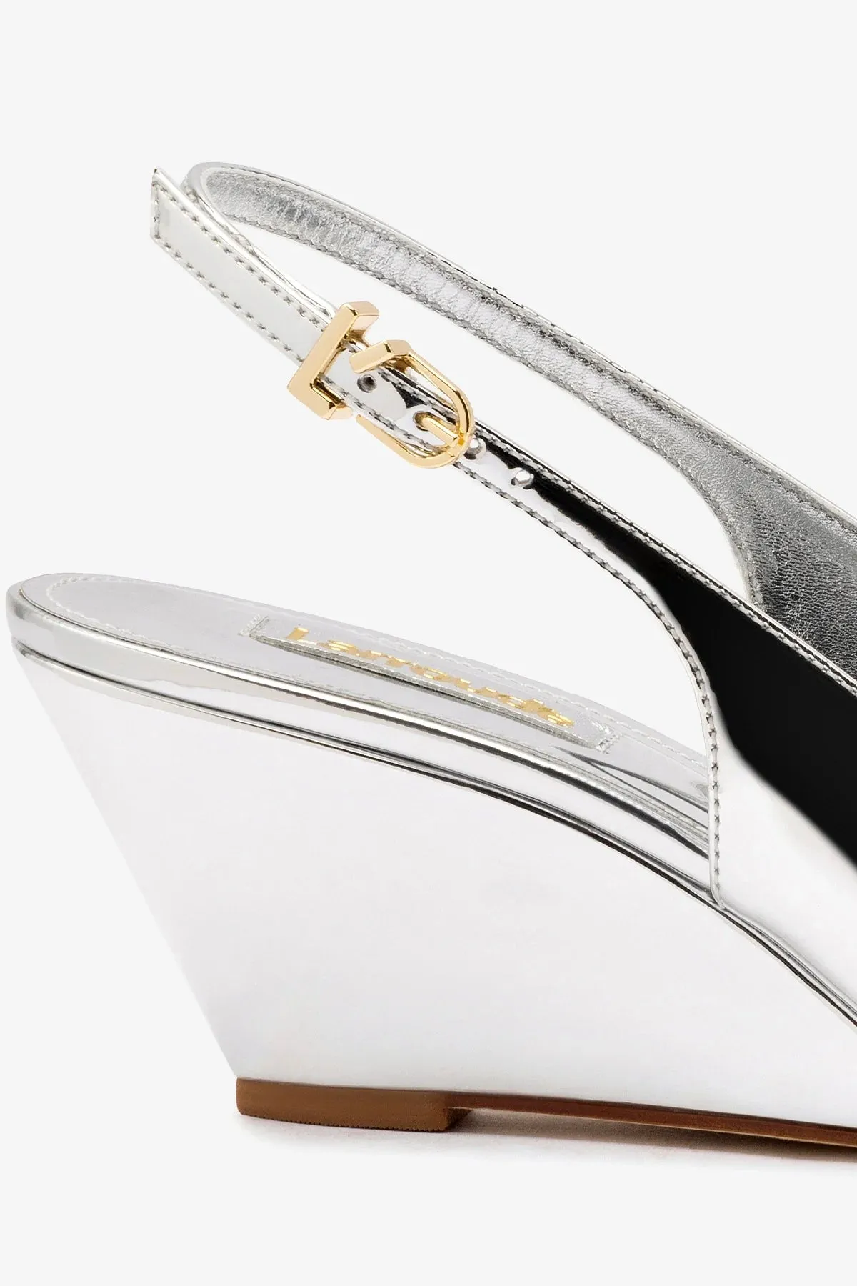 Loulou Pump In Silver Specchio,Women Heel