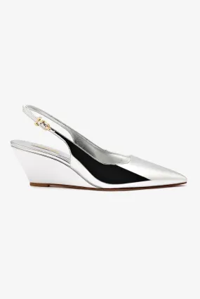Loulou Pump In Silver Specchio,Women Heel