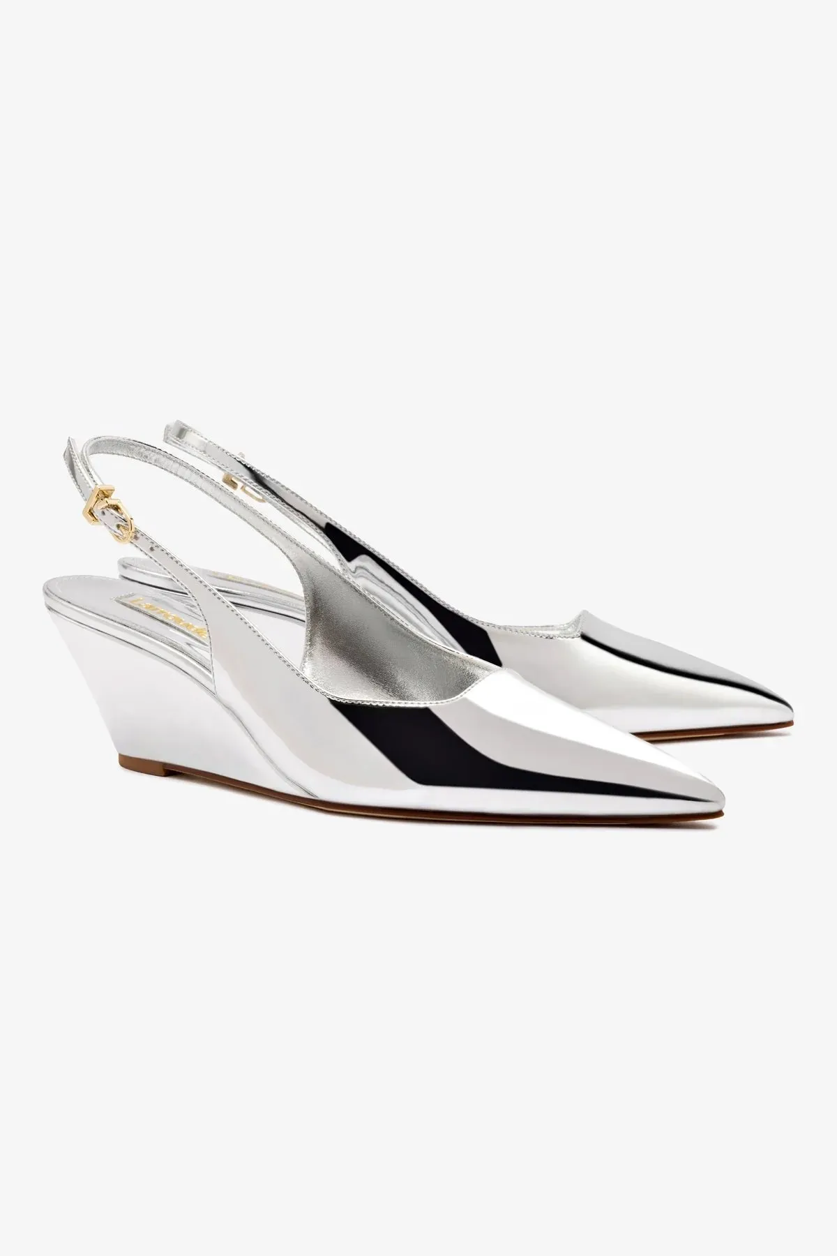 Loulou Pump In Silver Specchio,Women Heel
