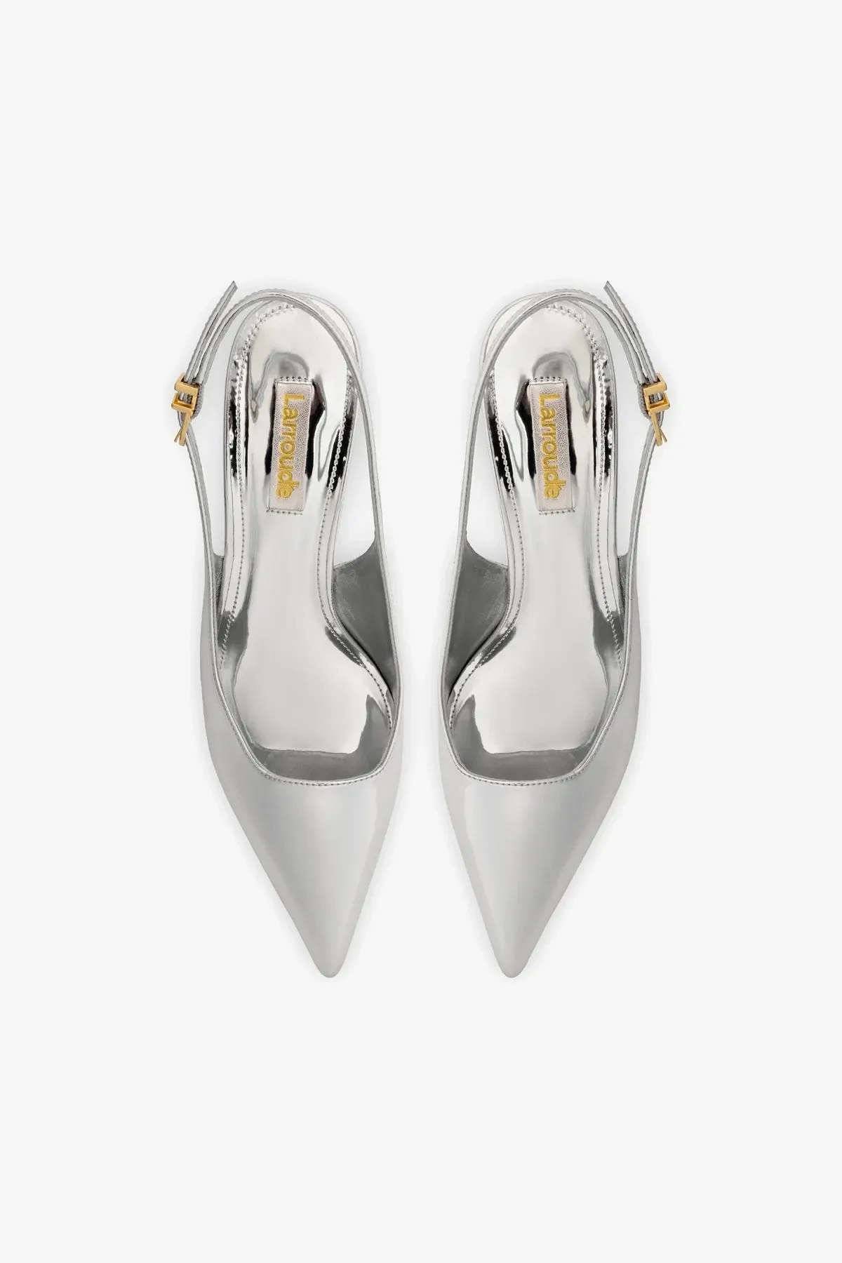 Loulou Pump In Silver Specchio,Women Heel