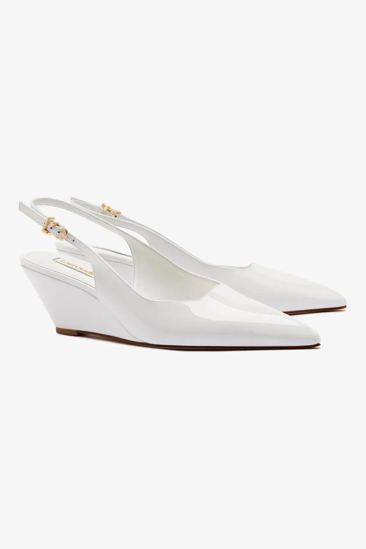 Loulou Pump In White Patent Leather,Women Heel