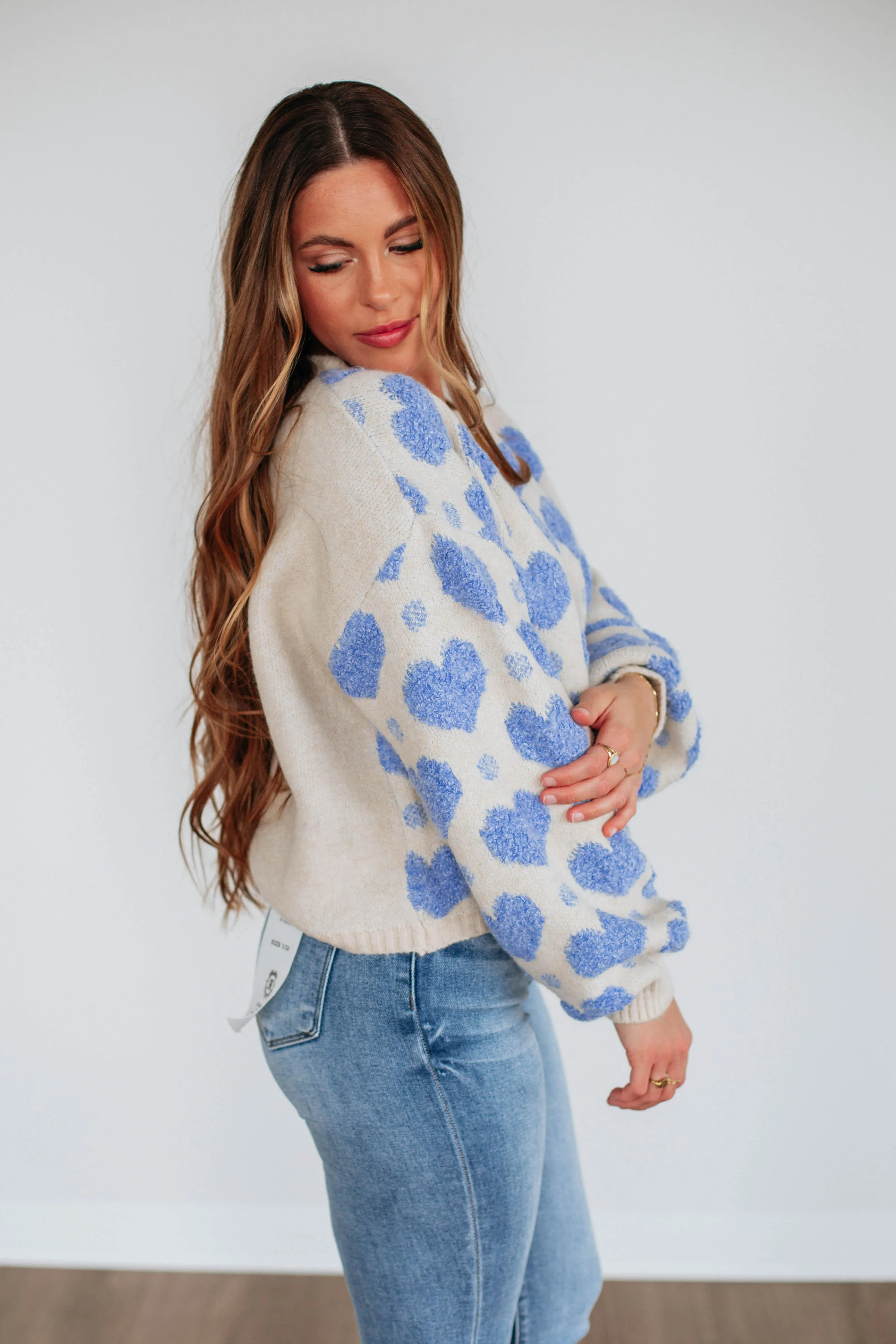 Love Yourself First Sweater - Cornflower Blue,Women Sweater