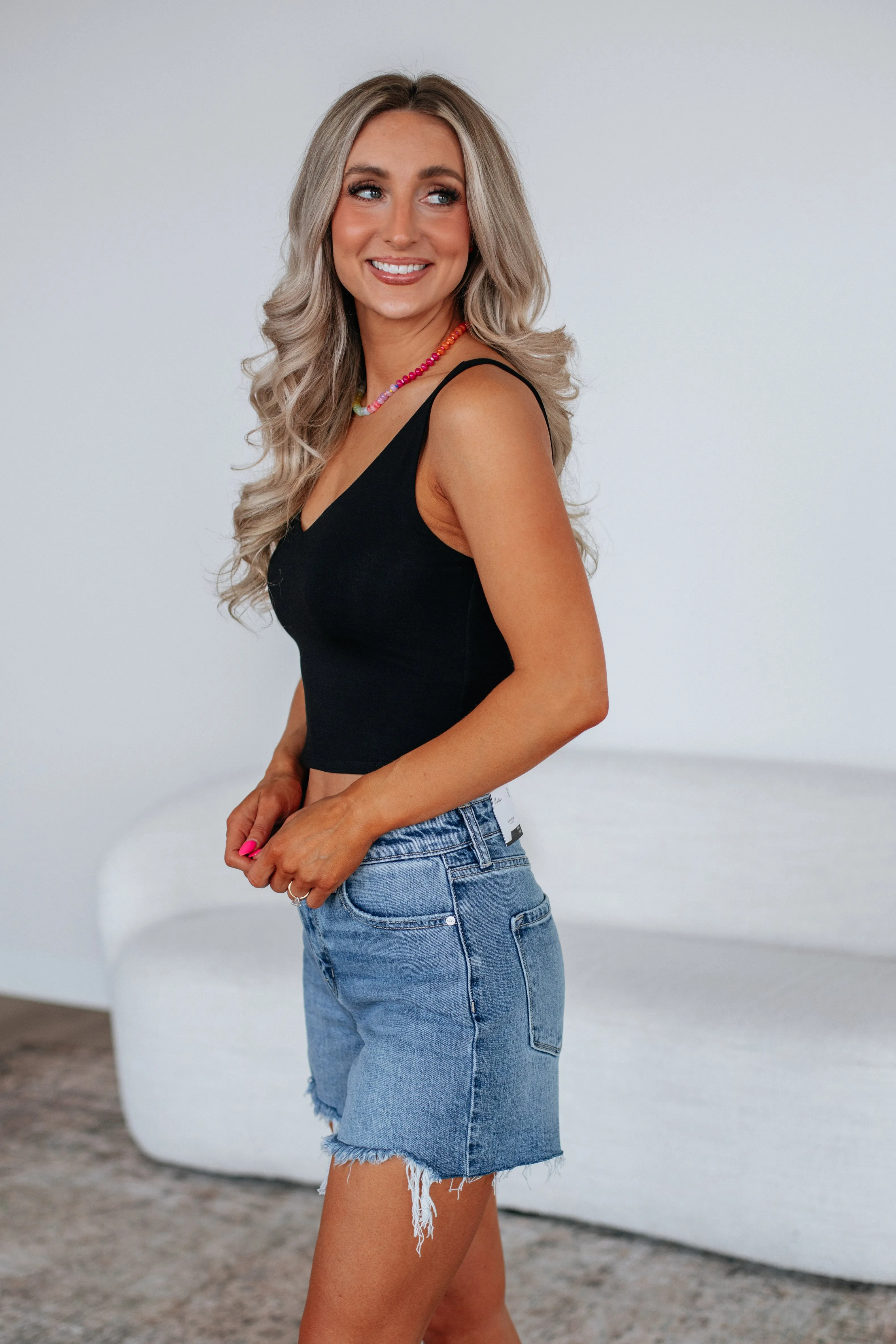 Malina Basic Tank - Black,Women Tank