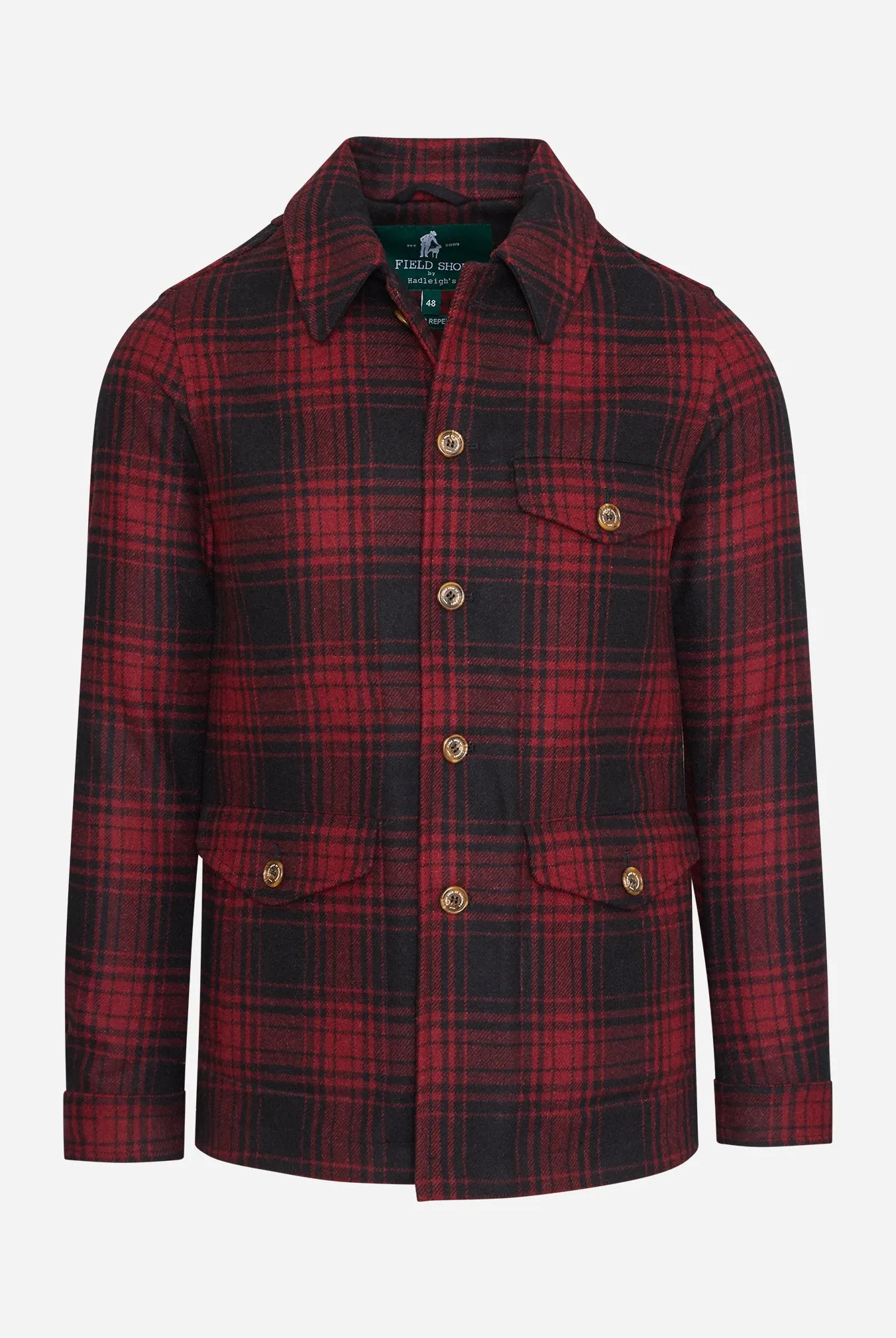 Marco Overshirt in Red/Black Plaid,Men