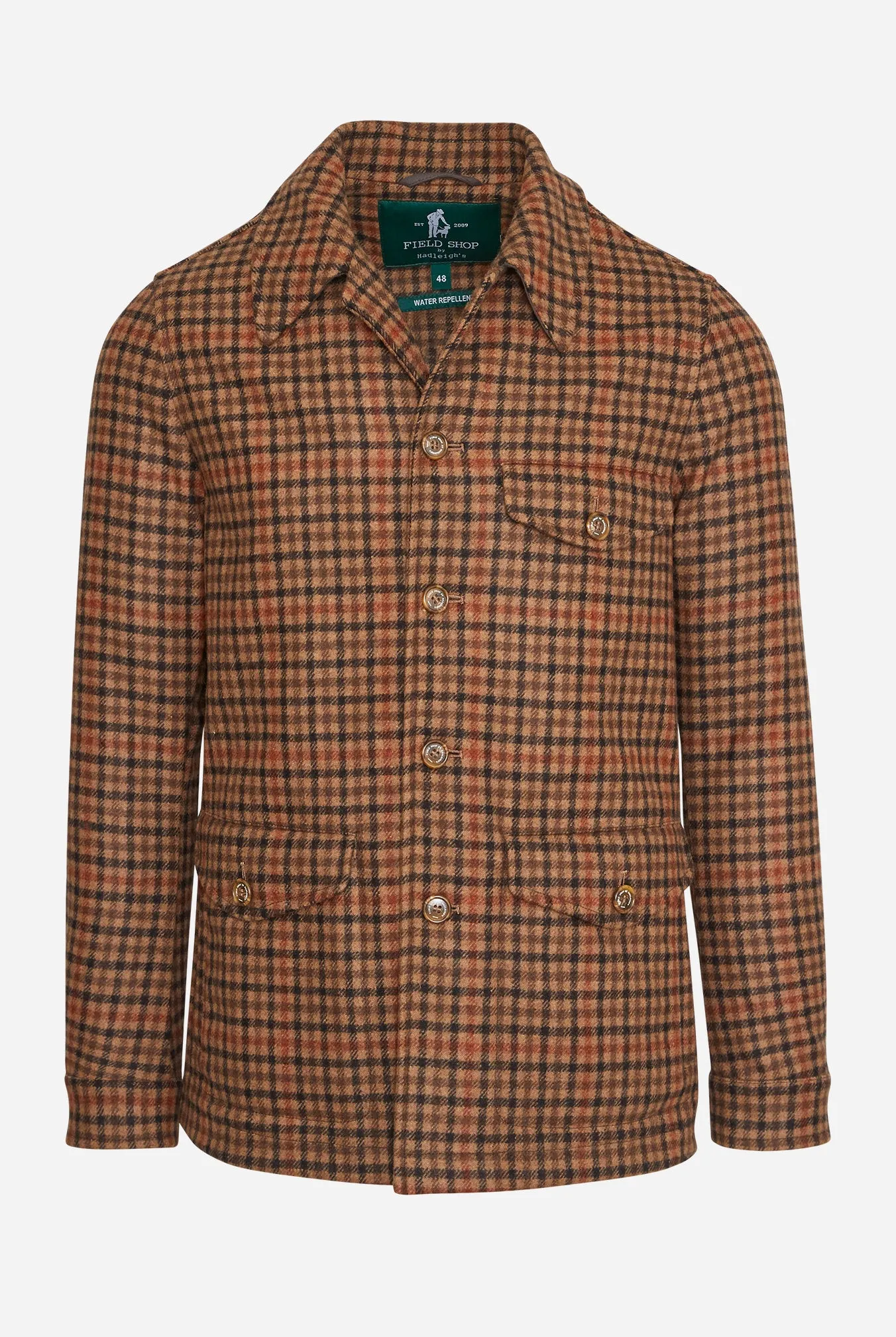 Marco Overshirt in Tan/Brown Check,Men