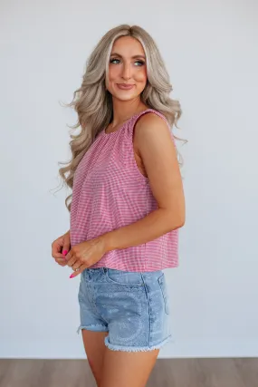 Mareena Gingham Top,Women Tank