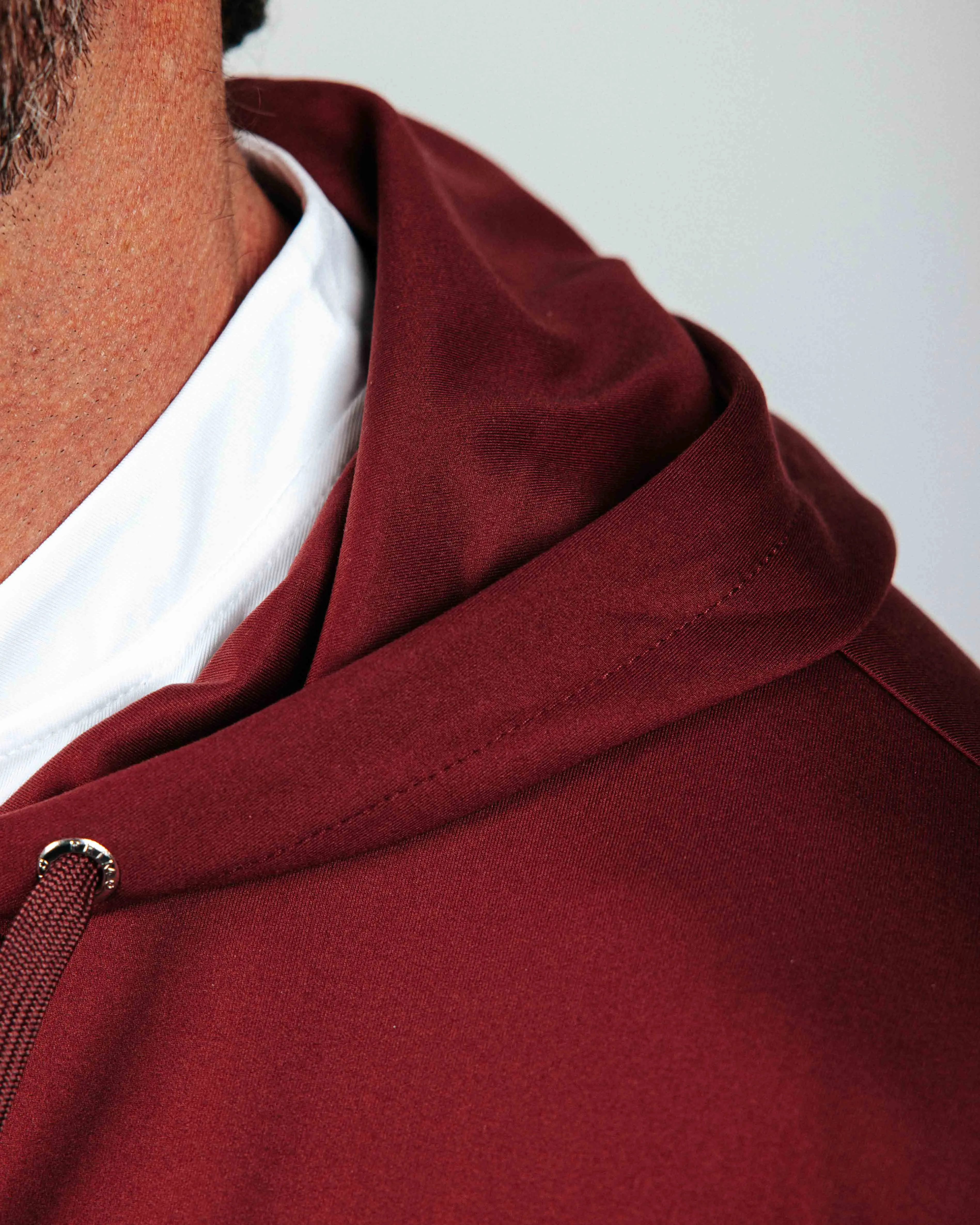 Maroon Golf Hoodie,Men
