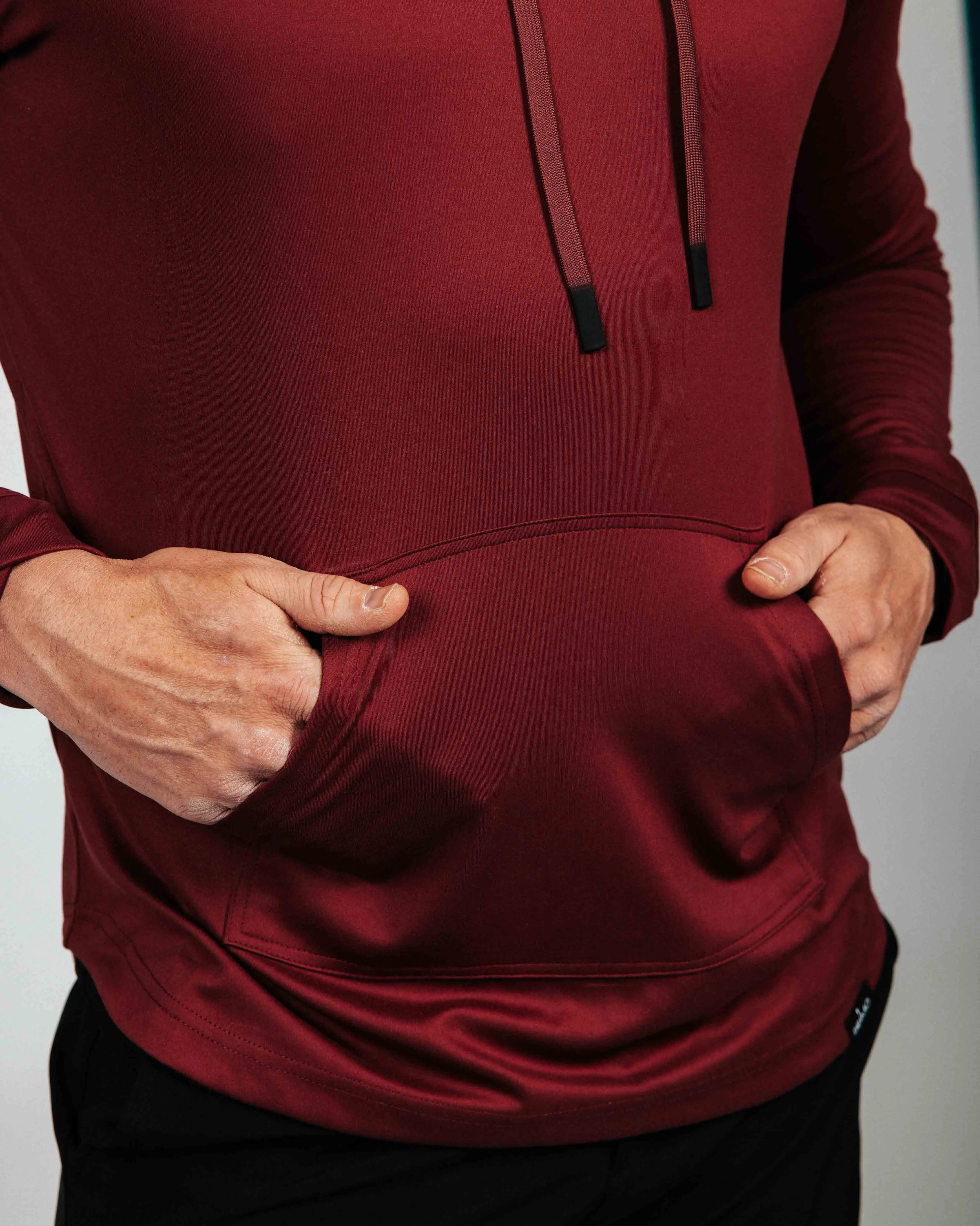 Maroon Golf Hoodie,Men