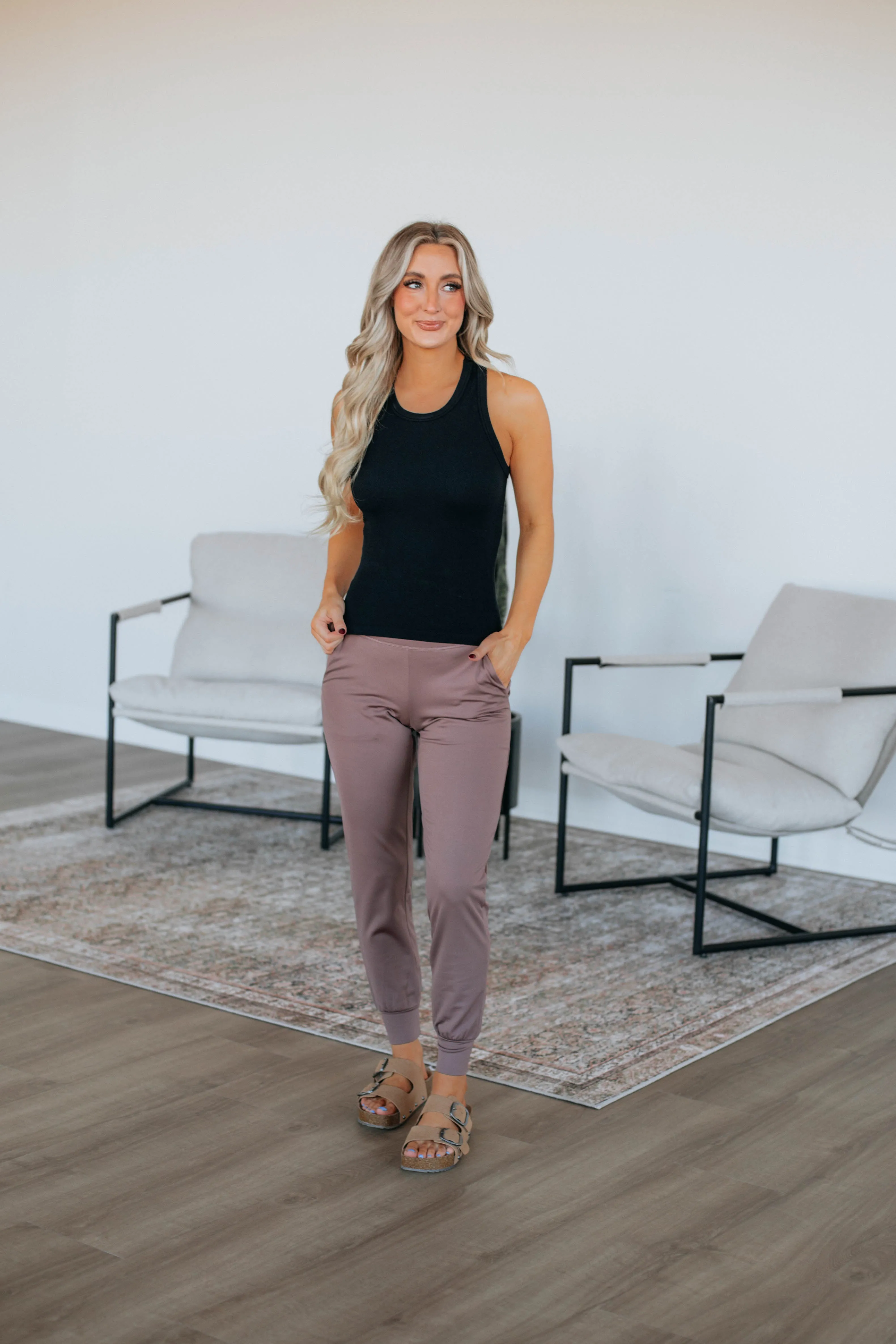 Maude Ribbed Tank - Black,Women Tank