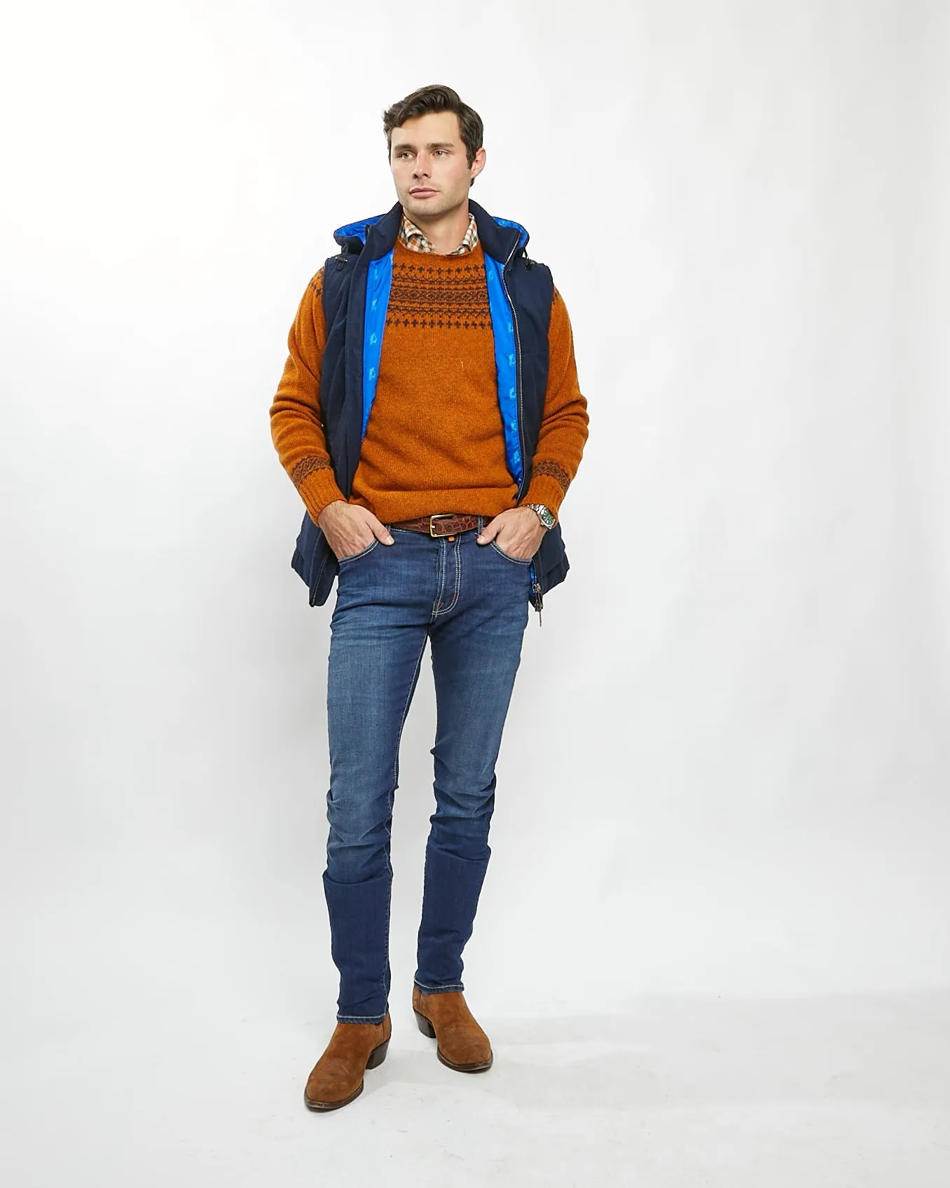 Maund Gilet in Navy,Men